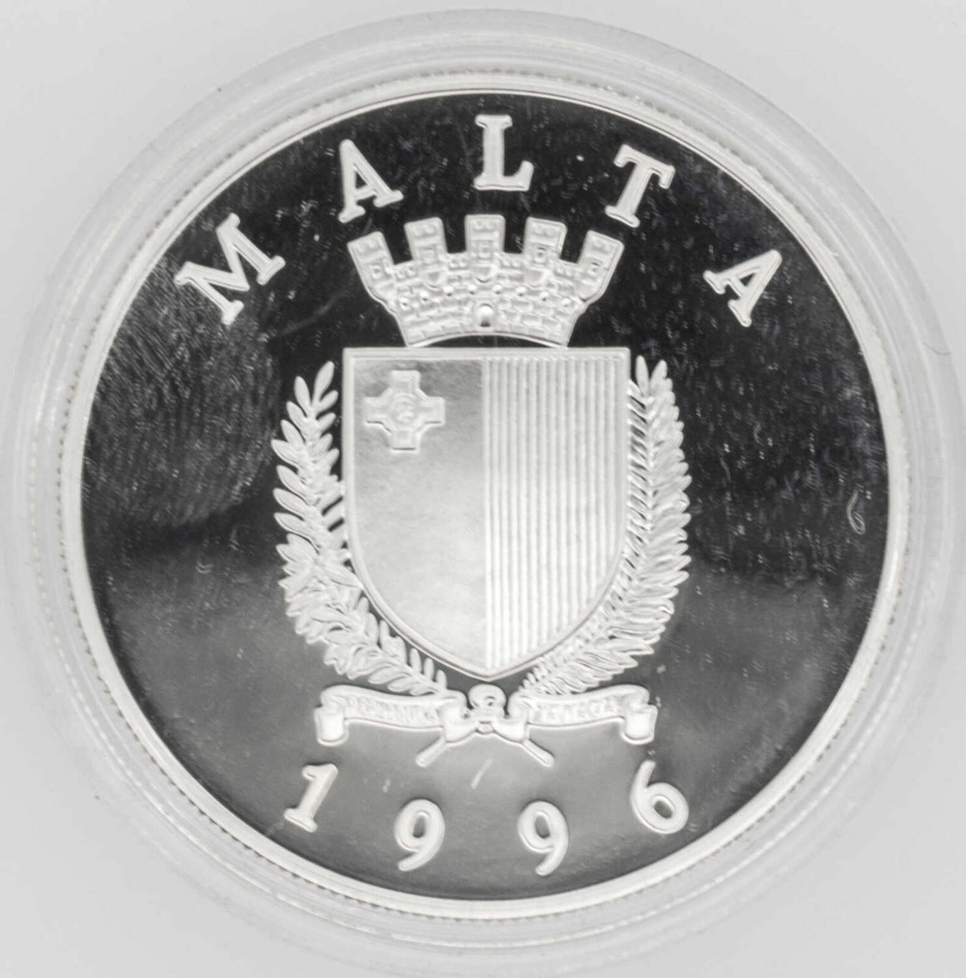 Olympische Spiele Malta, 5 Malta Pfund, 925/1000 Silber. Wasserball. Mit Zertifikat.Olympic Games M - Bild 2 aus 3