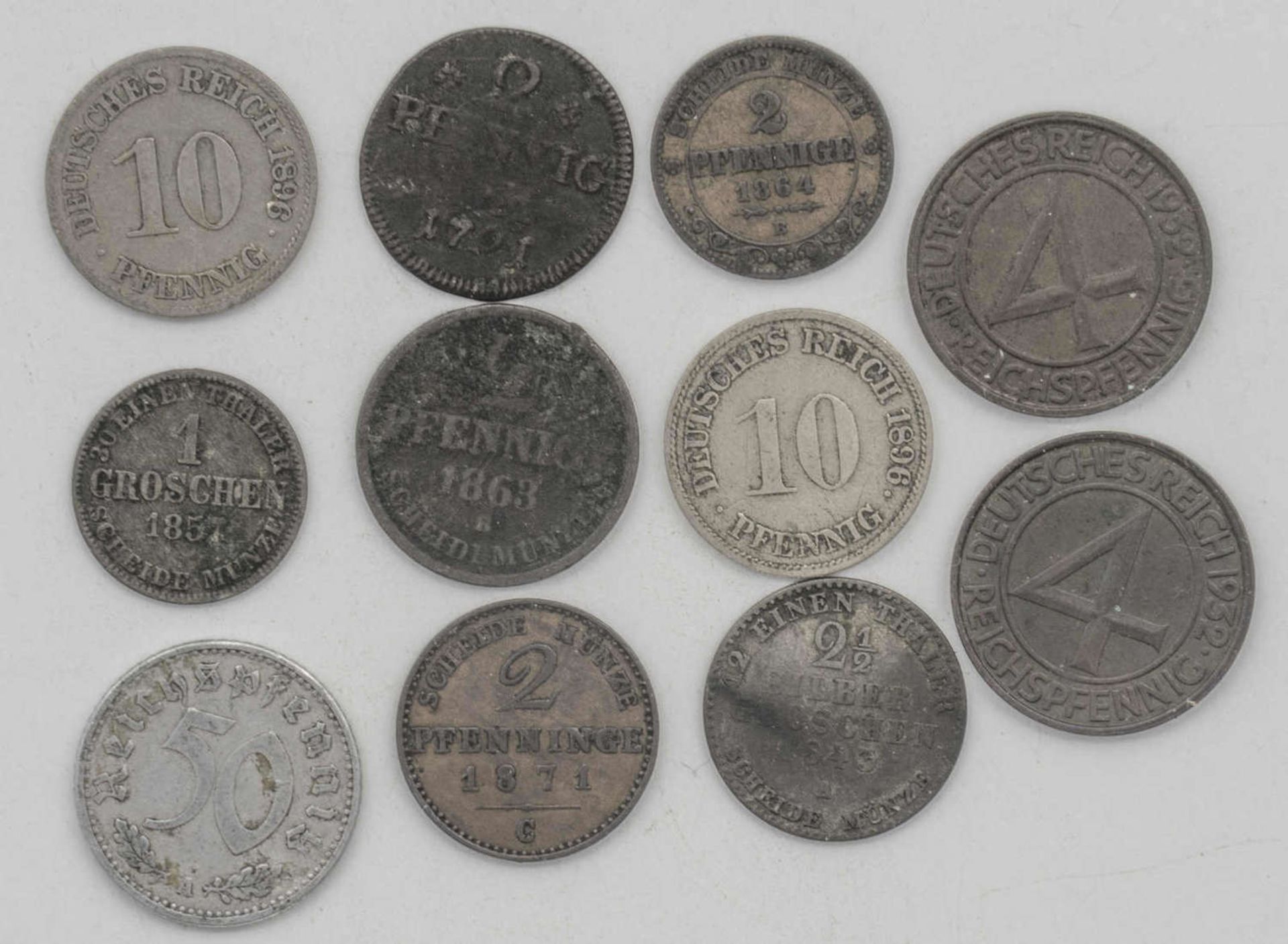 Altdeutschland / dt. Kaiserreich, kleines Lot Münzen. Dabei Braunschweig Calenberg Hannover Georg