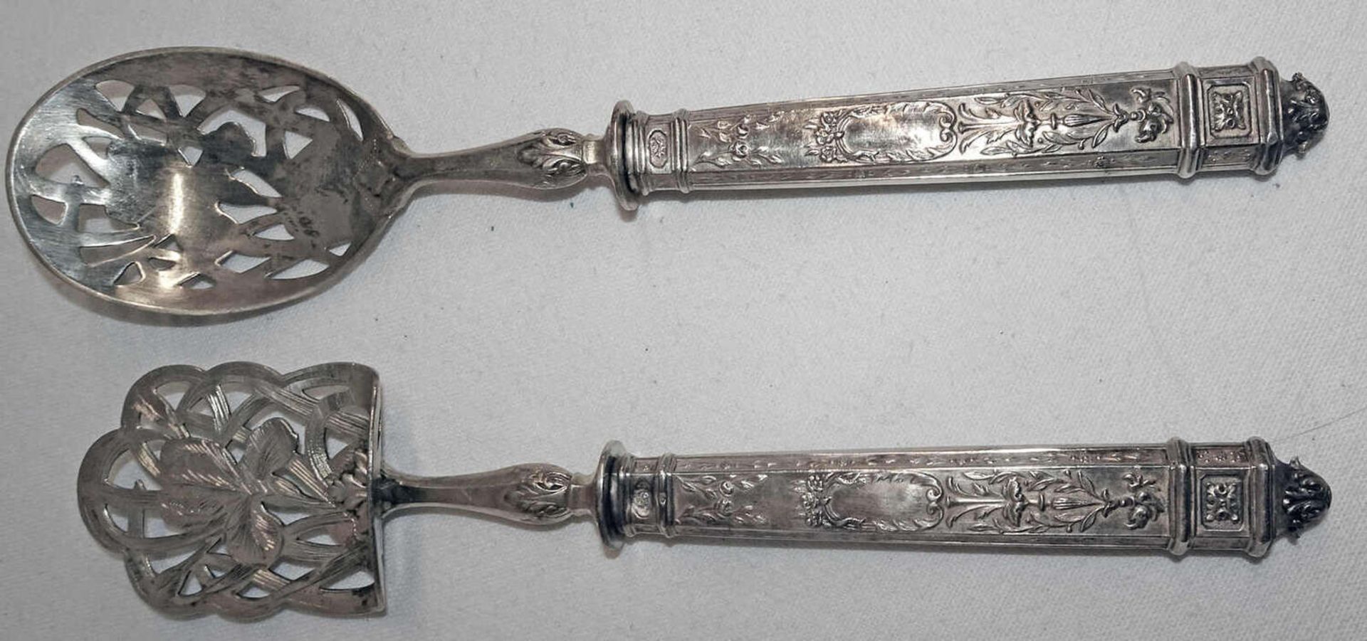 Besteckset, Silber, Minerva Kopf, Punze Frankreich. Gewicht ca. 58,7 grCutlery set, silver, Minerva