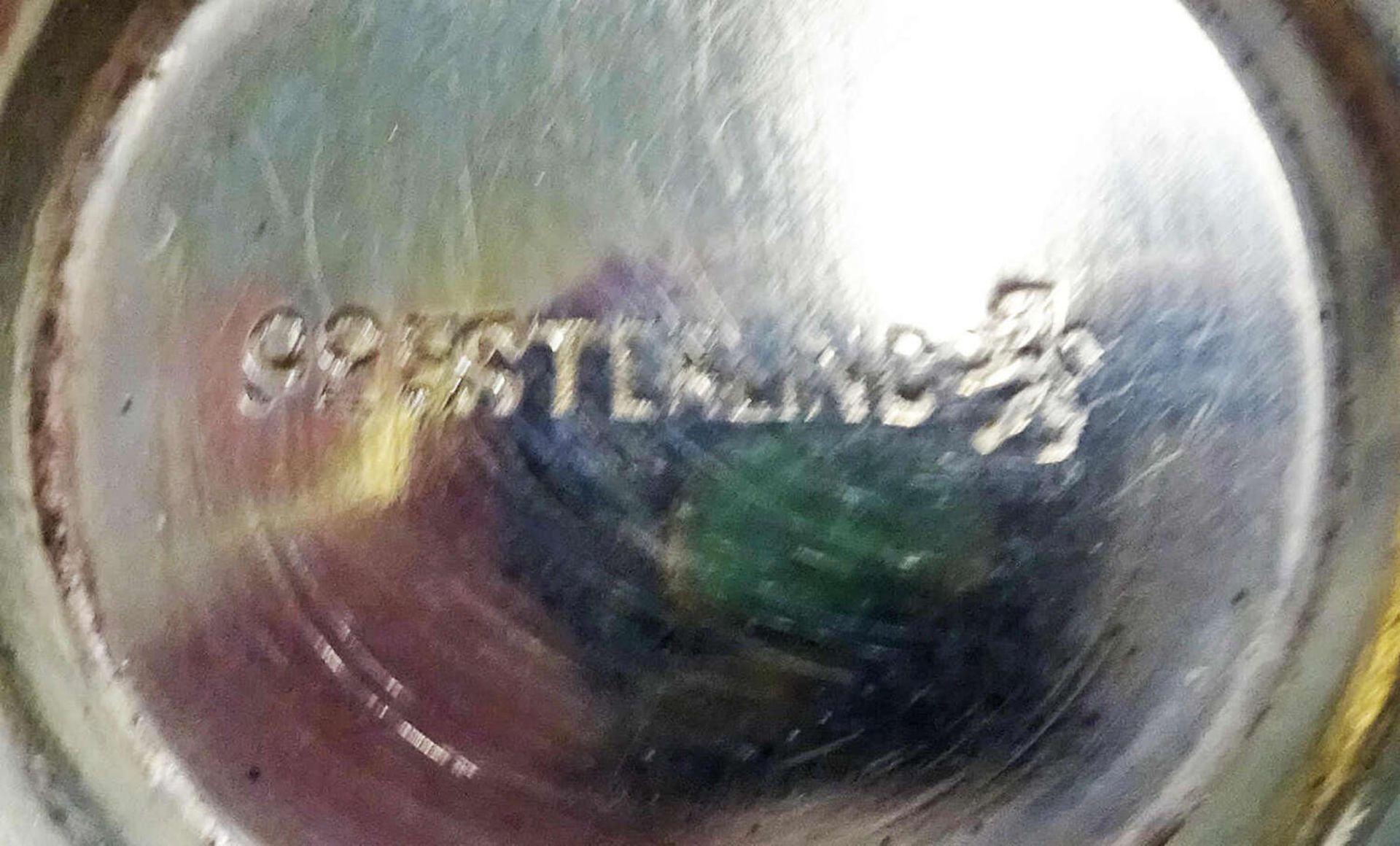 Silber Henkelschale mit Sterling Punze, guter Zustand. Höhe ca. 10 cmSilver handle bowl with sterl - Bild 3 aus 3