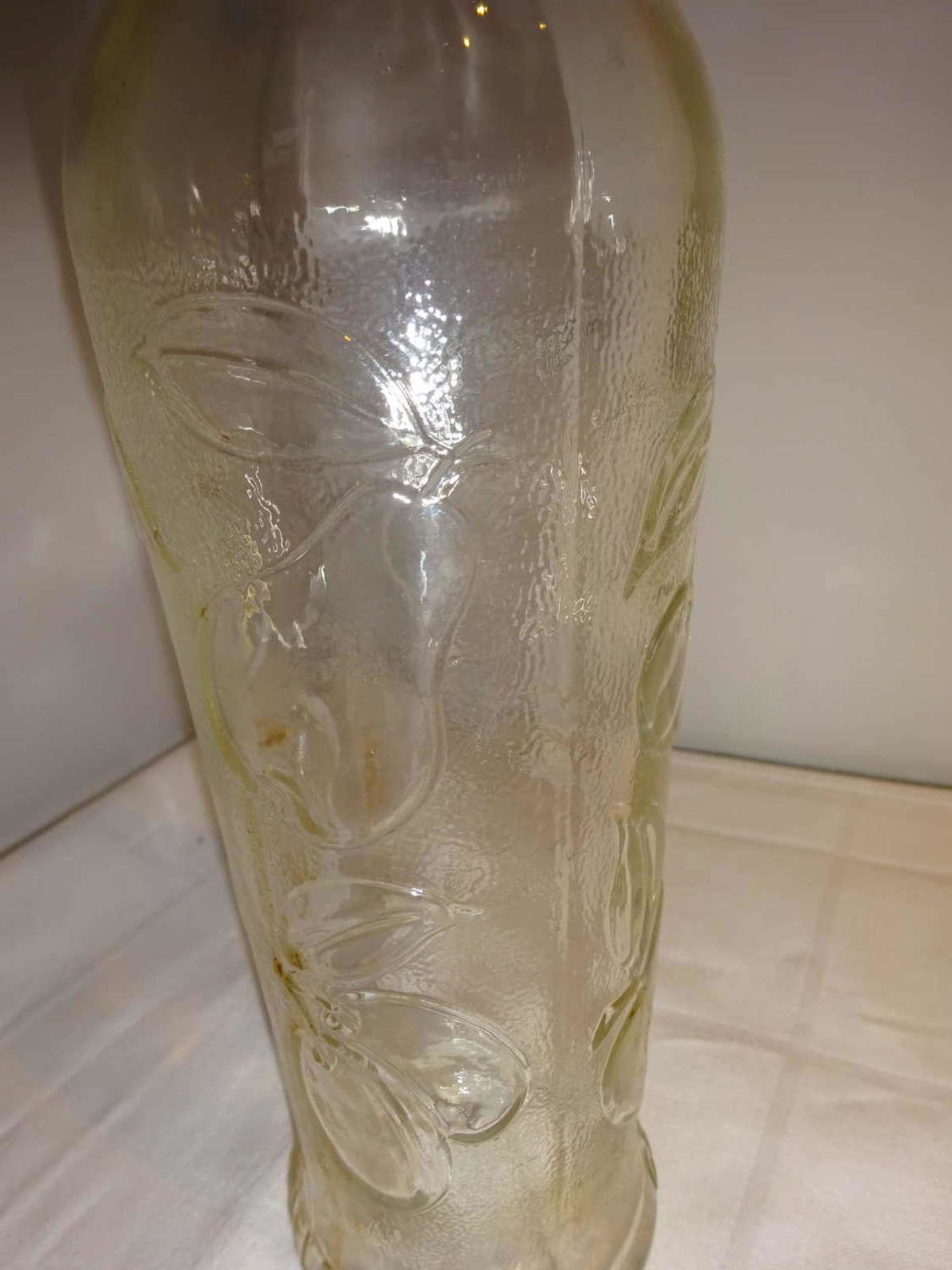 Vintage Glas-Saftflasche GERRIX, Höhe ca. 26 cm, guter Zustand.Vintage glass juice bottle GERRIX, - Image 2 of 3