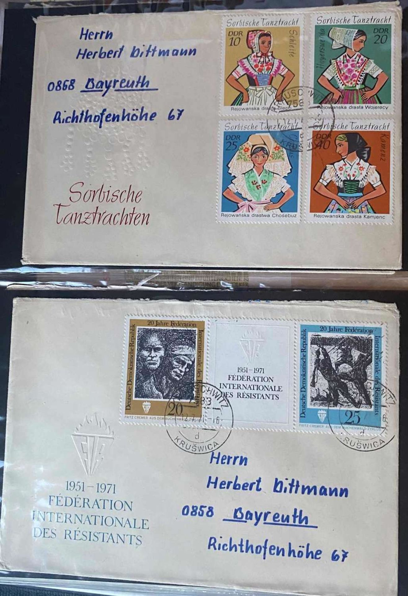 Großes Lot Ersttags- und Einschreibebriefe DDR, meist 60er Jahre, dabei Blöcke, Zusammendrucke, a - Image 5 of 6