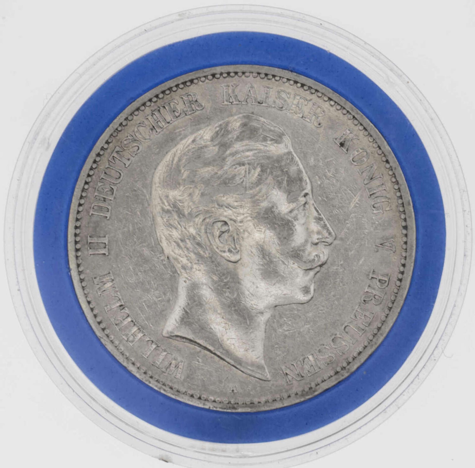 Deutsches Kaiserreich Preußen 1895 A, 5.- Mark - Silbermünze "Wilhelm II. Deutscher Kaiser König