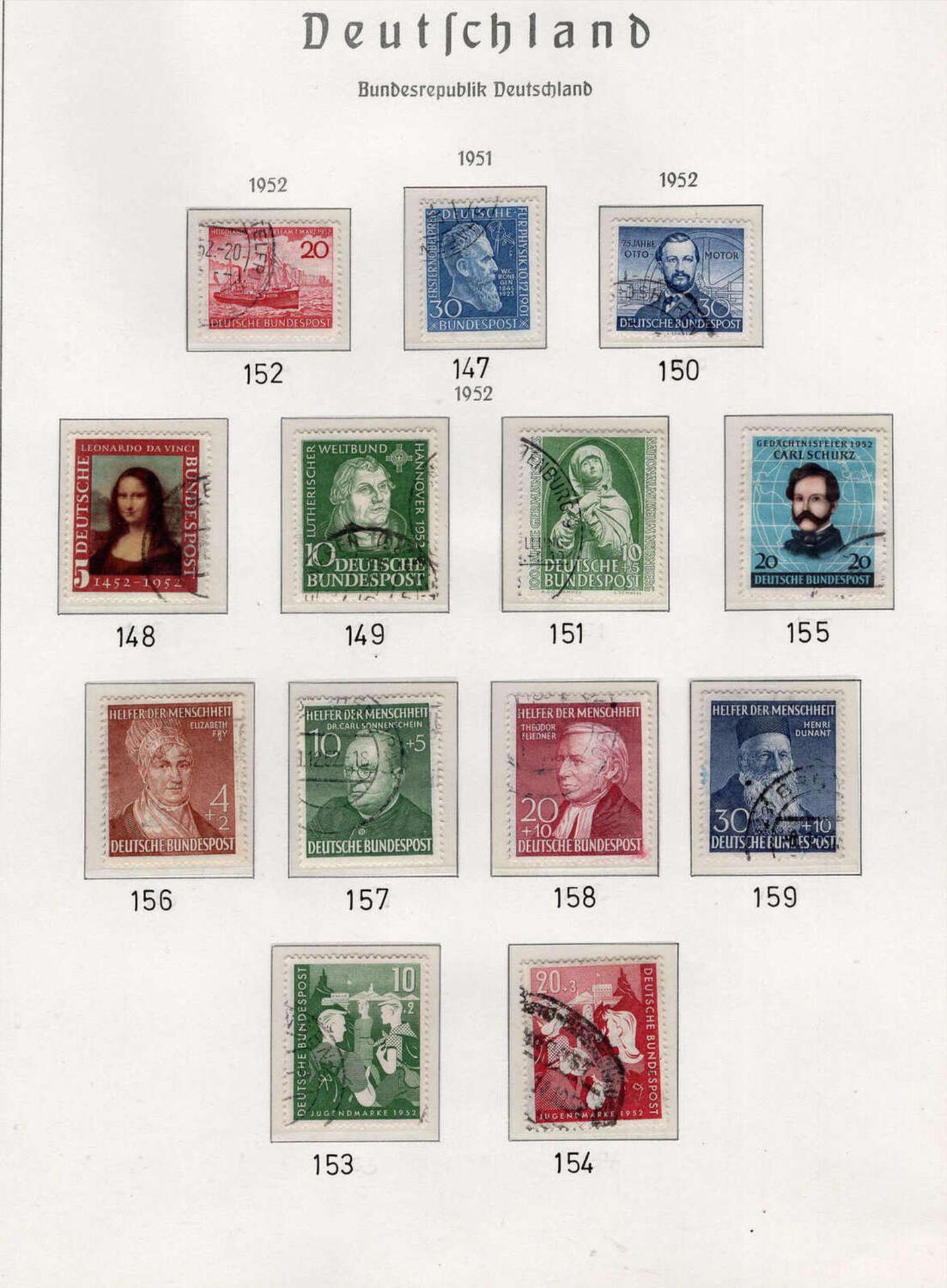 Bund 1949 -1973. Gestempelte Qualitäts-Sammlung im Falzlosalbum. Komplett gestempelte von 1949- - Image 4 of 6