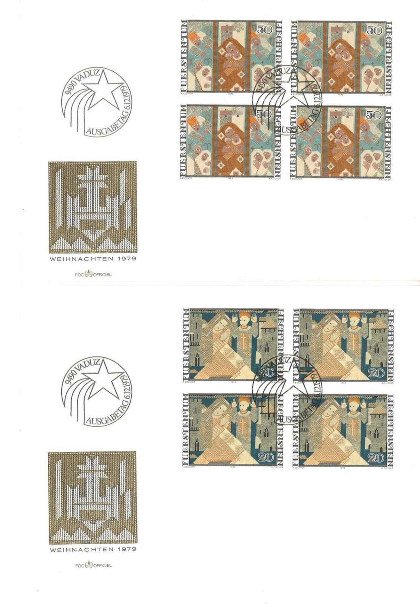 Lot Briefmarken in 3 Alben , meist Liechtenstein und Österreich, sowie FDC`s Lot of stamps in 3 - Image 3 of 4