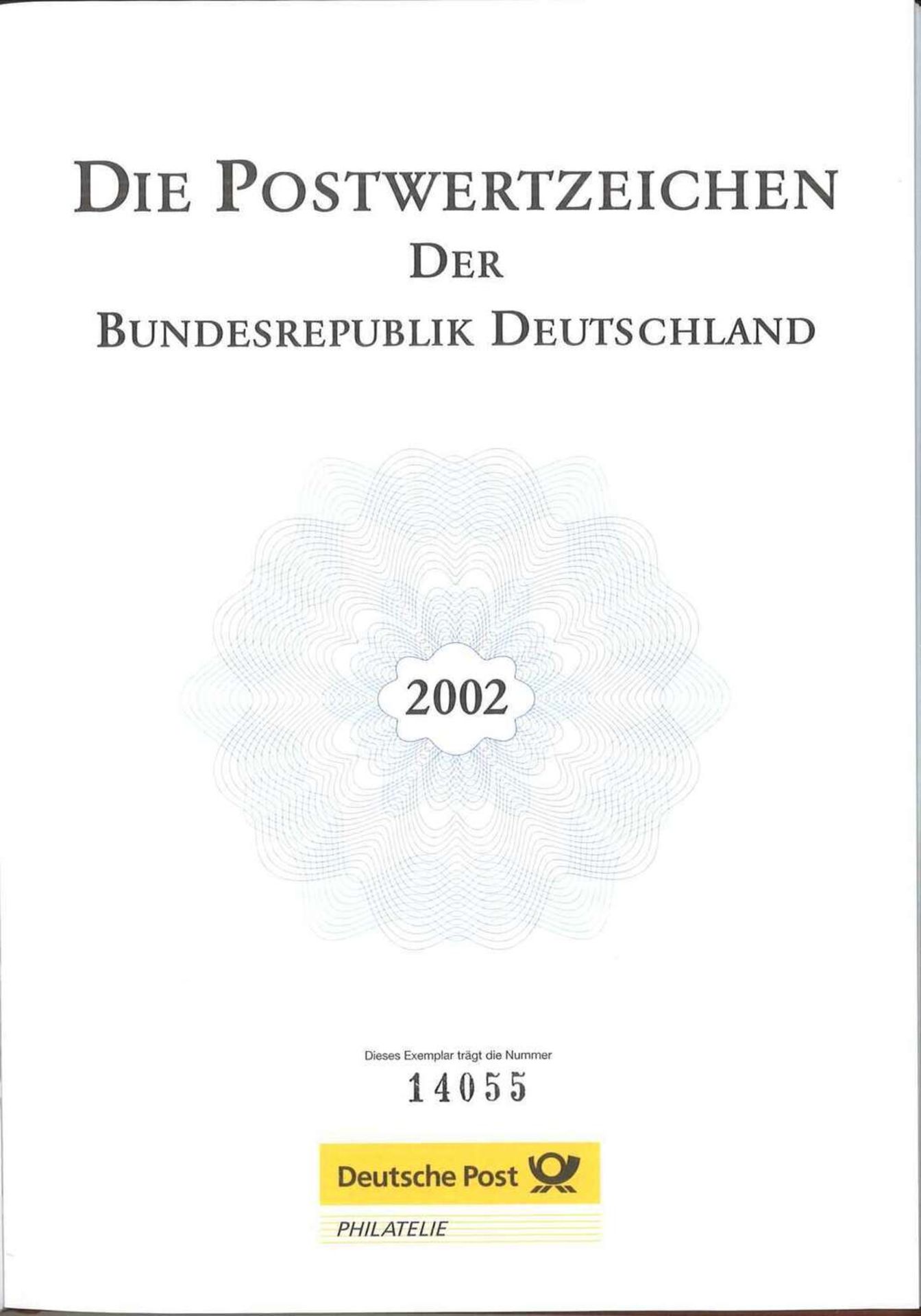 Die Postwertzeichen der BRD 2002 im Schuber. Marken postfrisch Frankaturware neu. Top Zustand. The