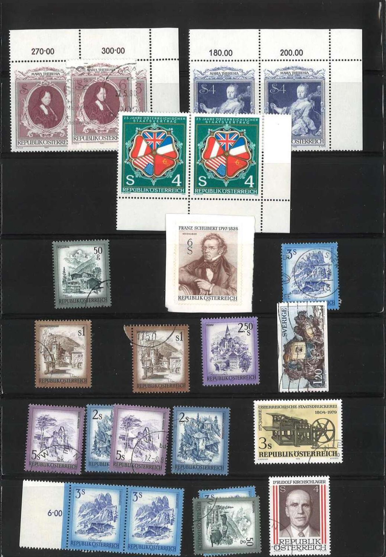 Lot Briefmarken in 3 Alben , meist Liechtenstein und Österreich, sowie FDC`s Lot of stamps in 3