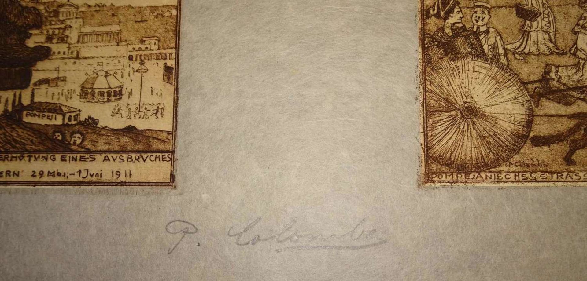 Plinio Colombi (1873-1951), 2x "Kunsthallenbazar Bern 1911", signiert. Maße: Höhe ca. 8 cm, Länge - Image 2 of 2