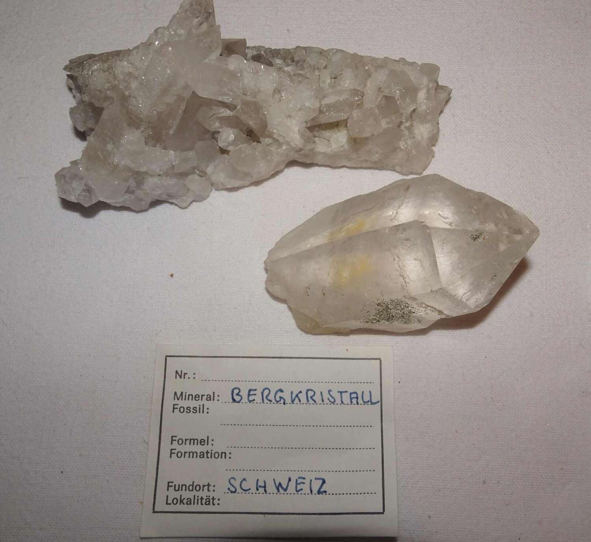 Lot Mineralien / Edelsteine, dabei Lepidolith, Fundort: Südwest-Afrika, Bergkristall, Fundort: - Bild 4 aus 5