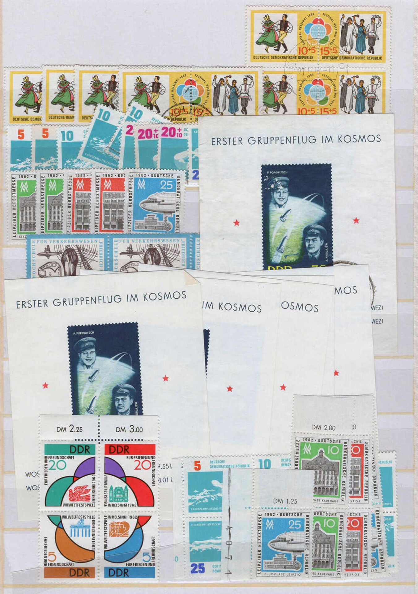 DDR Album wir haben gesehen 1962 Kleinbogen Weltraum (Nr. 926 -933) postfrisch, 5x Block Nr. 18 - Image 2 of 5