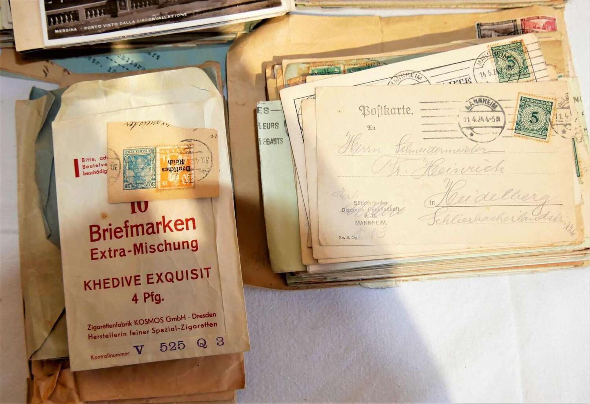 Lot Belege und Postkarten, meist Deutsches Reich, sowie etwas Europa, dabei auch Briefkuverts mit - Bild 3 aus 3