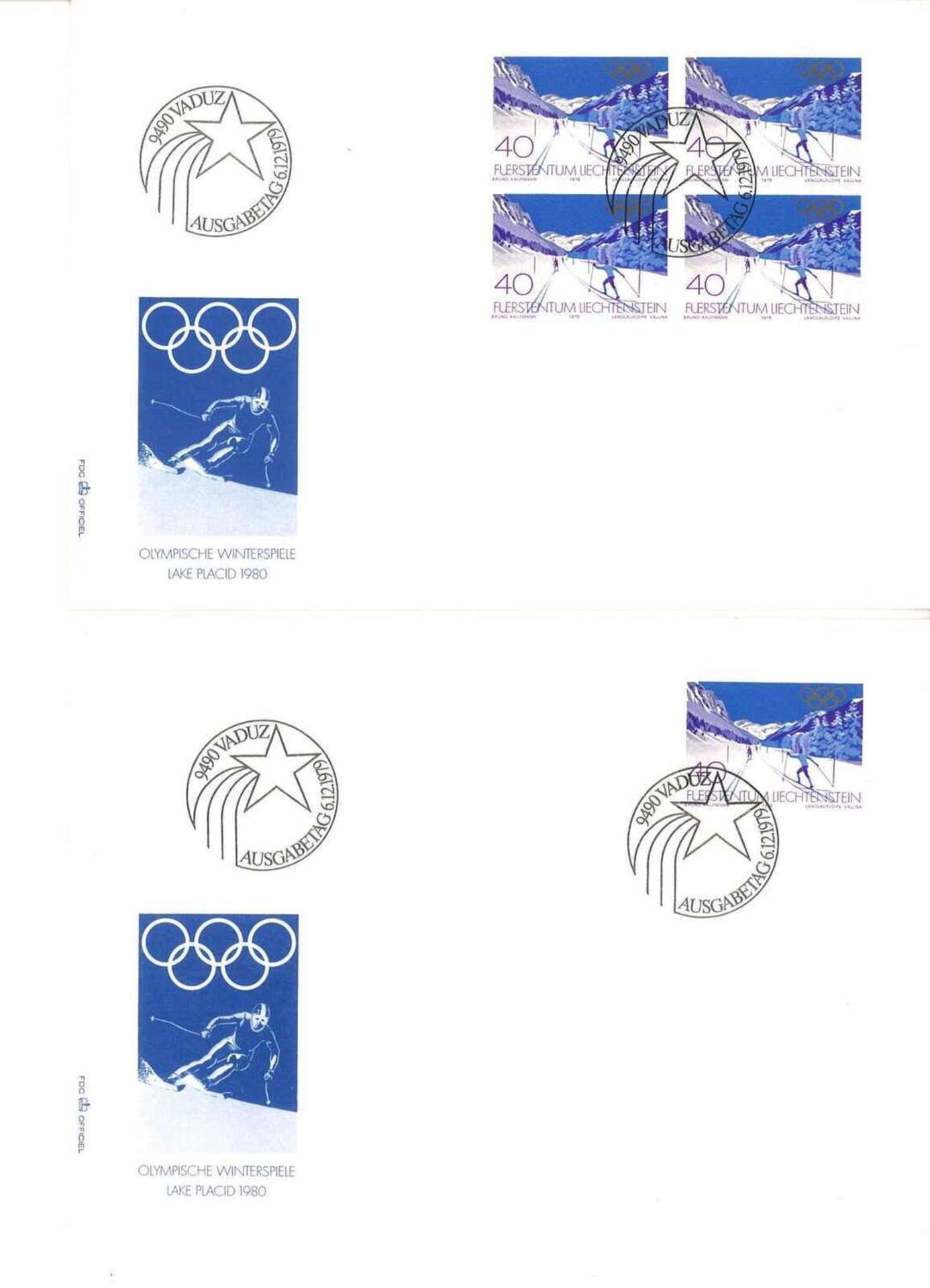 Lot Briefmarken in 3 Alben , meist Liechtenstein und Österreich, sowie FDC`s Lot of stamps in 3 - Image 2 of 4