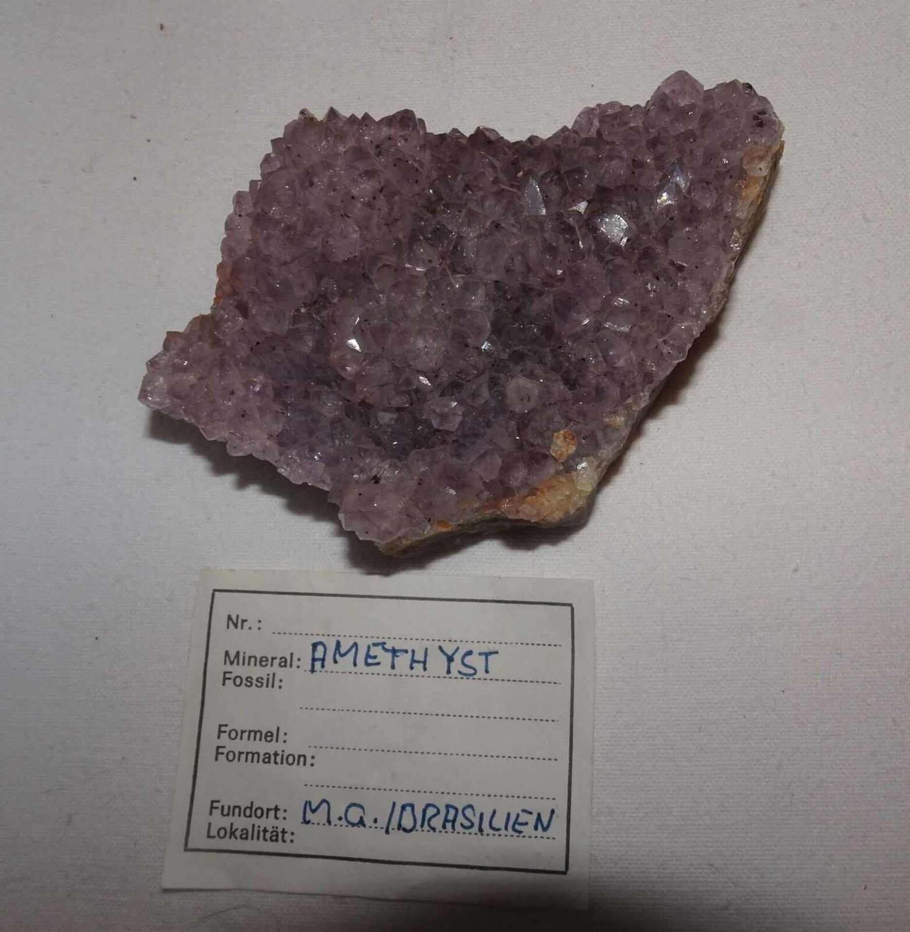 Lot Edelsteine / Mineralien, dabei Selenit Narcia, Fundort: Mexiko, Aktinolith, Fundort: Pfitsch, - Bild 4 aus 6