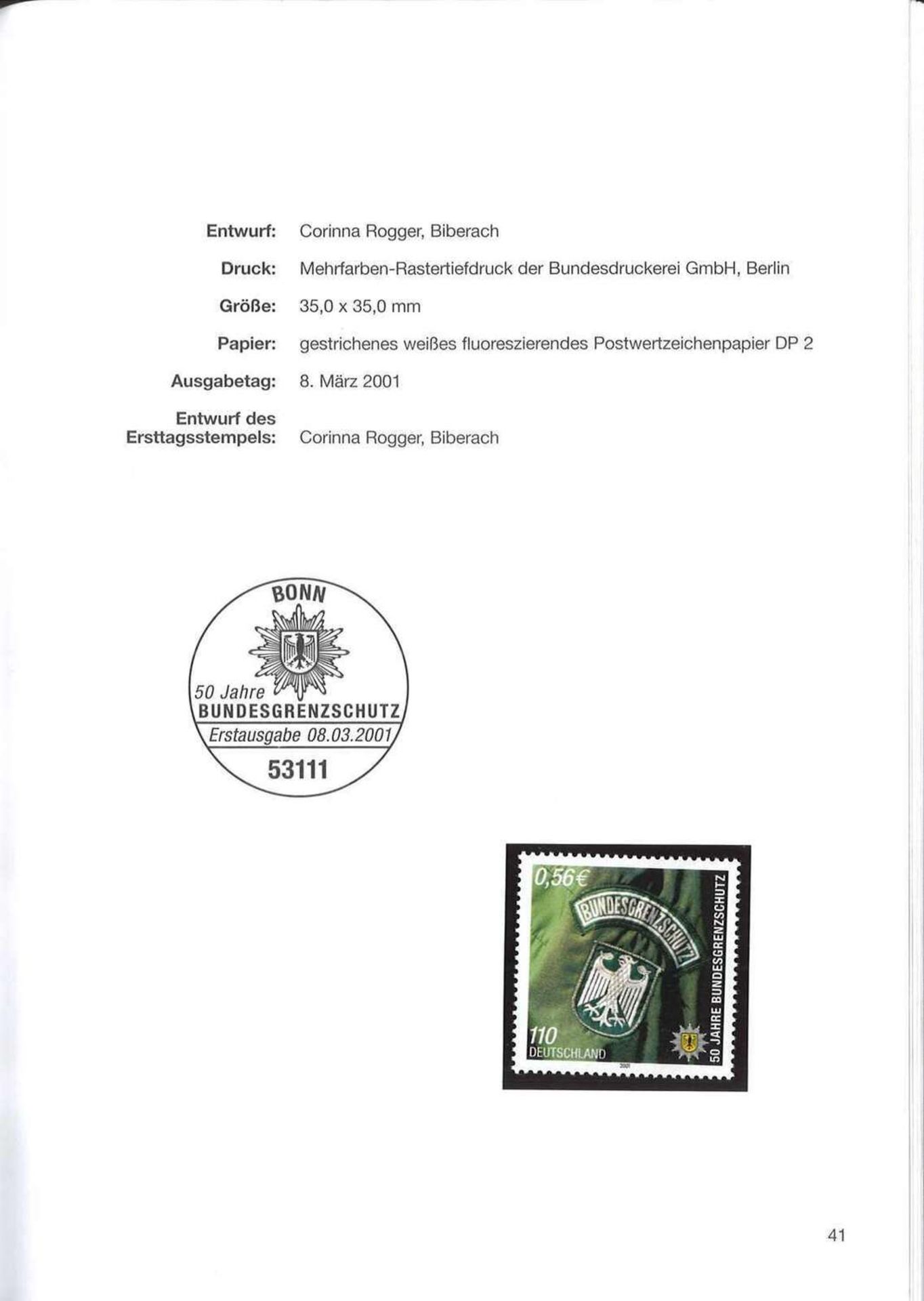 Die Postwertzeichen der BRD 2001 im Schuber. Marken postfrisch Frankaturware neu. Top Zustand. The - Image 3 of 4