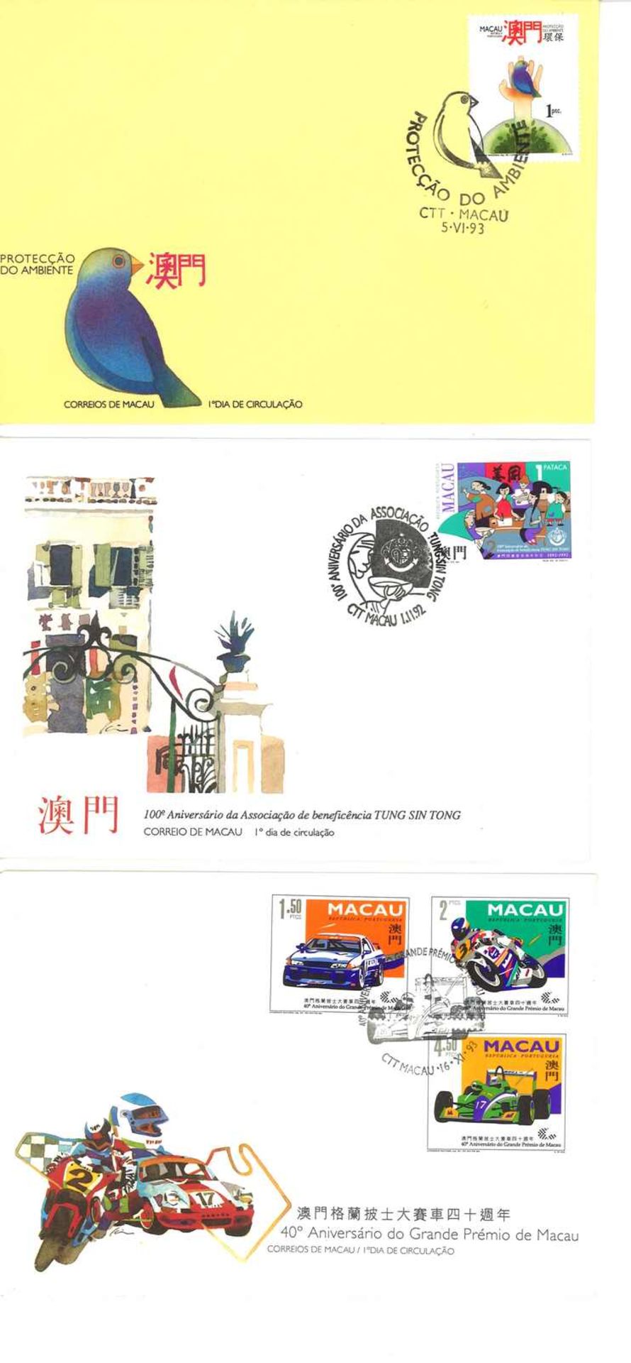 7 FDC´s Macau 1993/92, Top-Zustand.7 FDCs Macau 1993/92, excellent condition. - Image 2 of 2