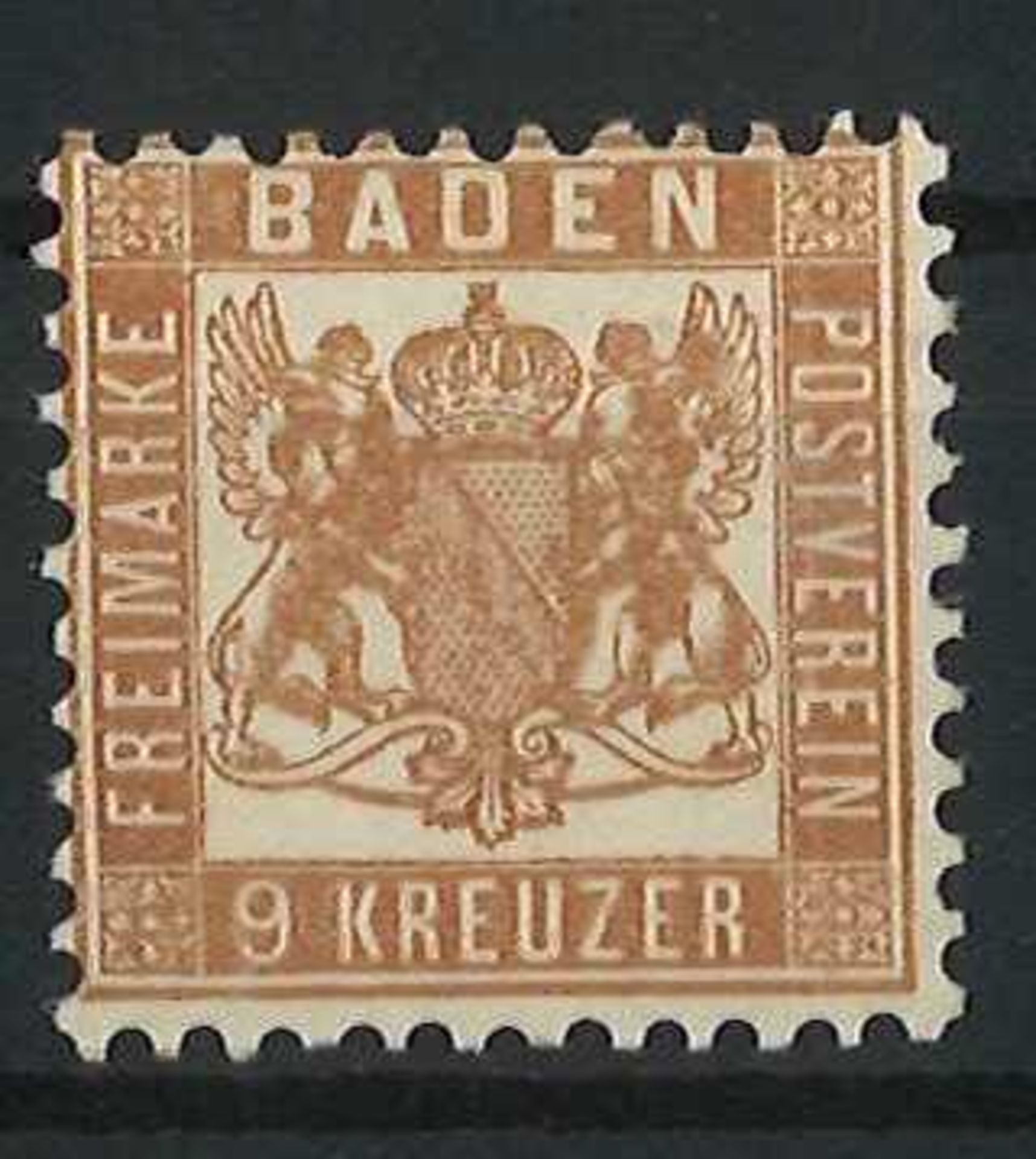 Altdeutschland Baden 1862, Mi nr. 20b, Freimarken Wappen Hintergrund weiß, gestempeltOld Germany B