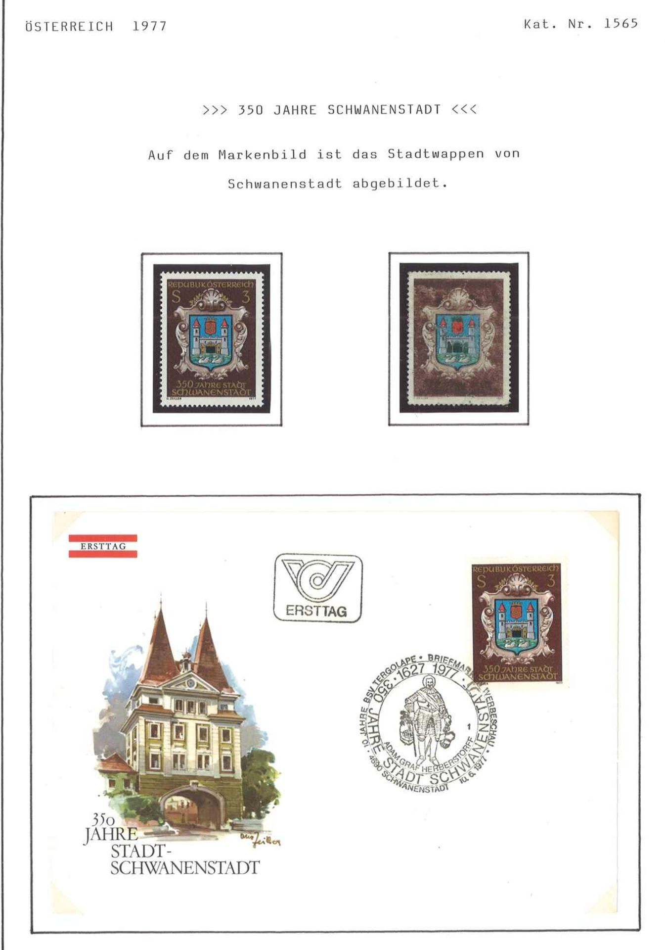 Österreich, Jahrgang 1977-1978, hier Marken postfrisch, gestempelt und FDC. Guter Zustand.Austria,