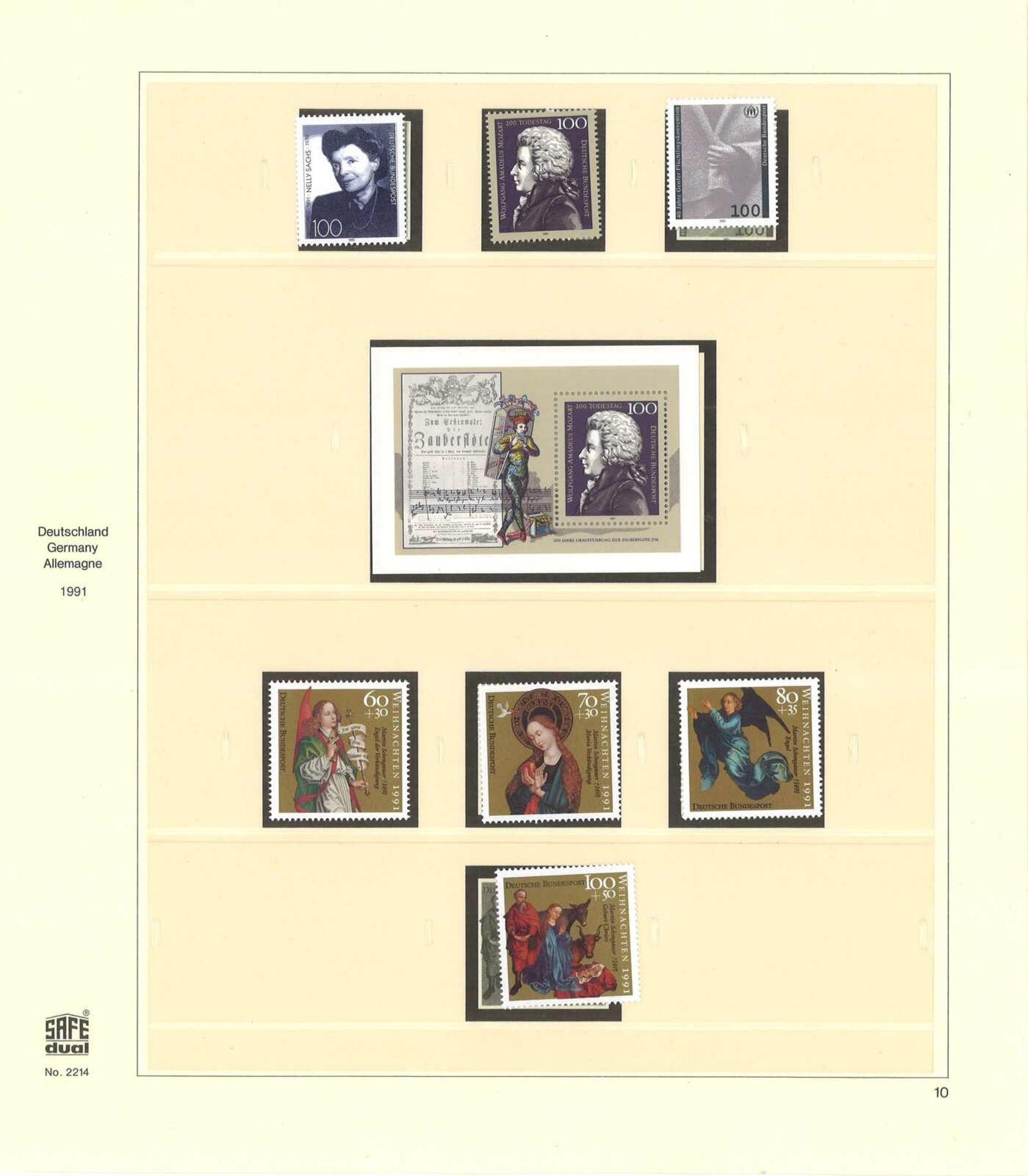 BRD, Sammlung von 1983-1994 im SAFE Falzlos-Vordruckalbum, postfrisch. Augenscheinlich komplett. Ho - Image 2 of 3
