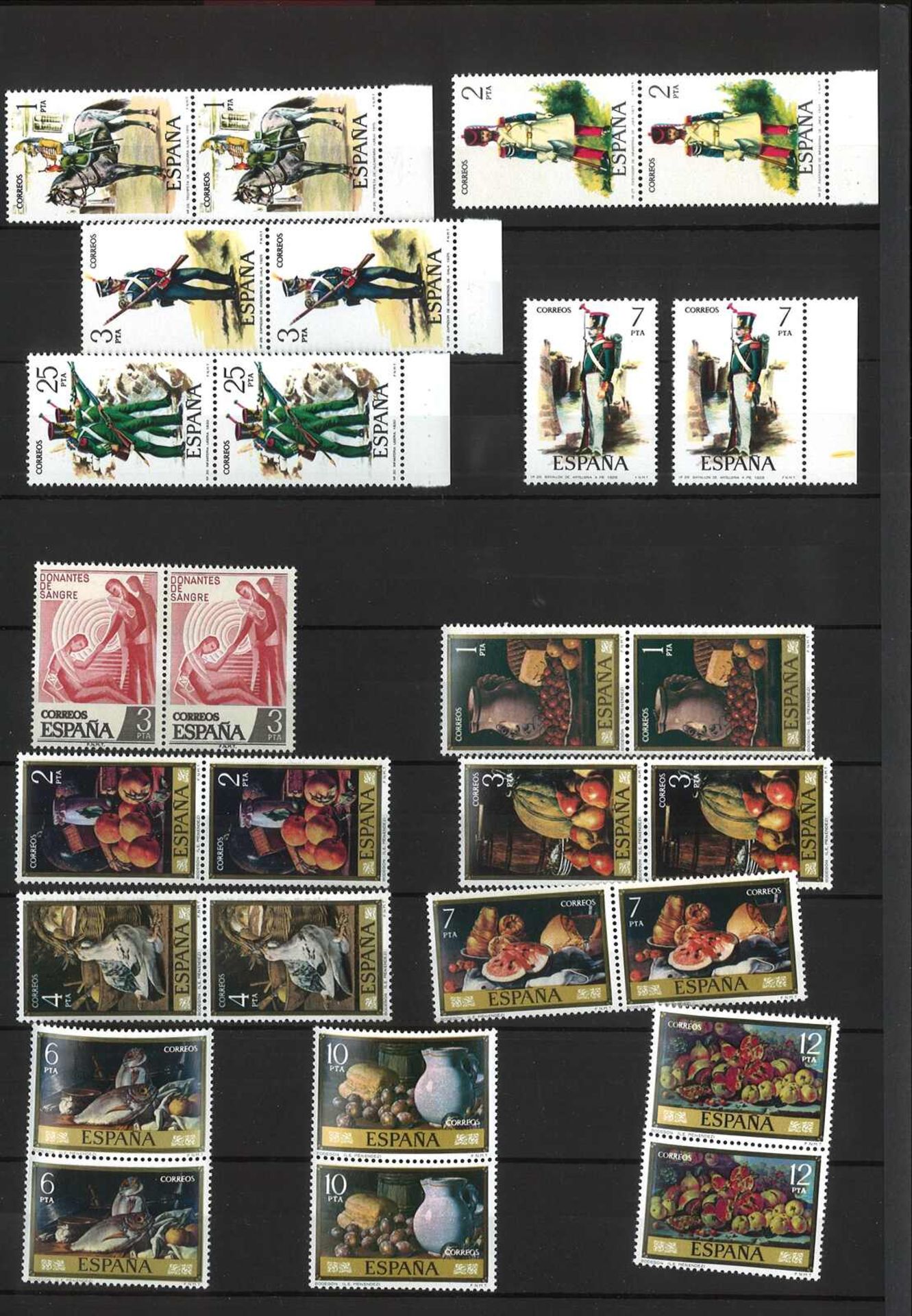 Spanien, postfrische Marken 1976-1985, meist in Paaren. Im Einsteckbuch.Spain, mint stamps 1976-198 - Image 2 of 3