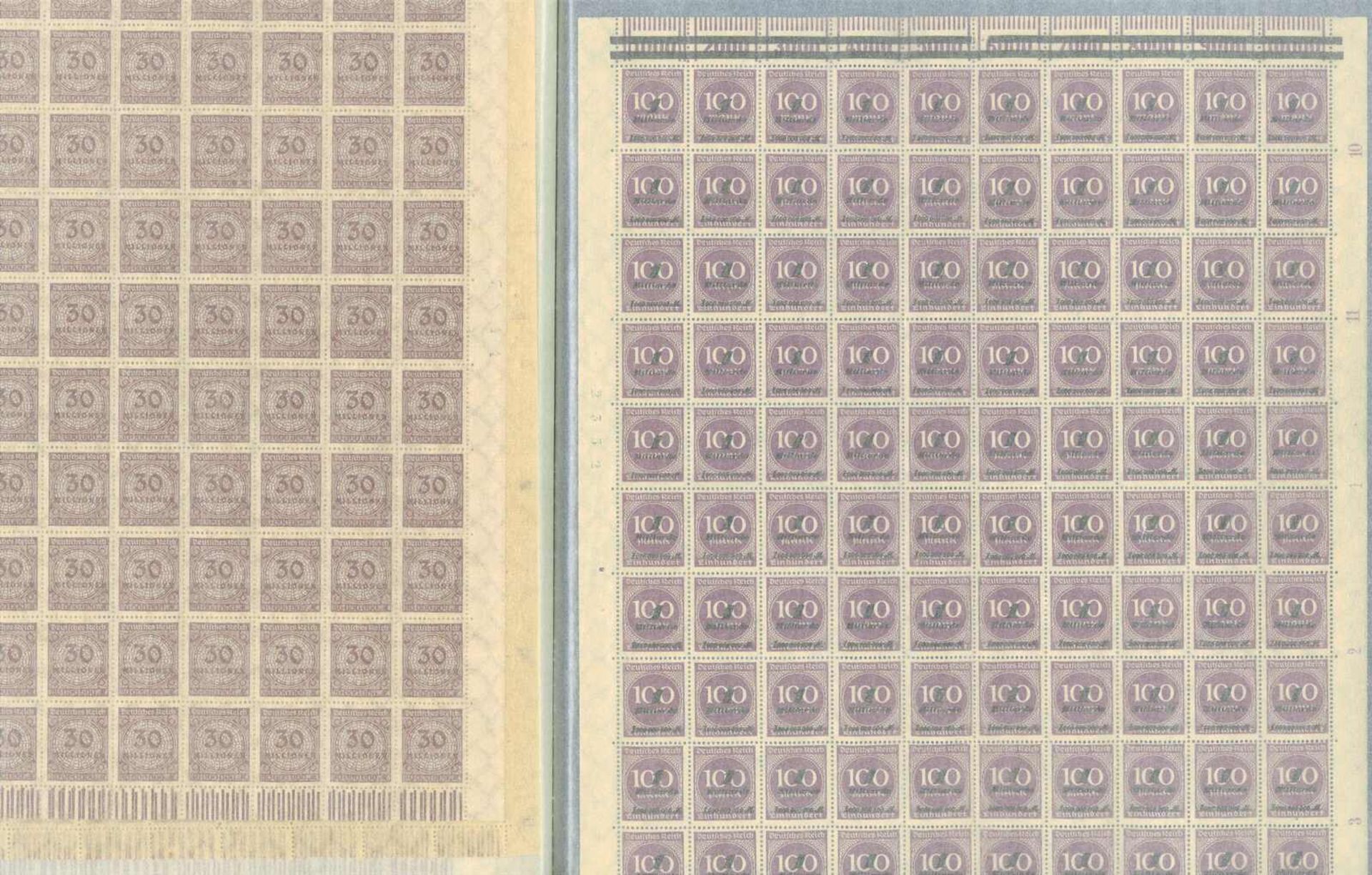 23 Bogen der Inflationszeit des Deutschen Reichs in Bogenblättern, fast ausschließlich 30 Million - Image 2 of 2