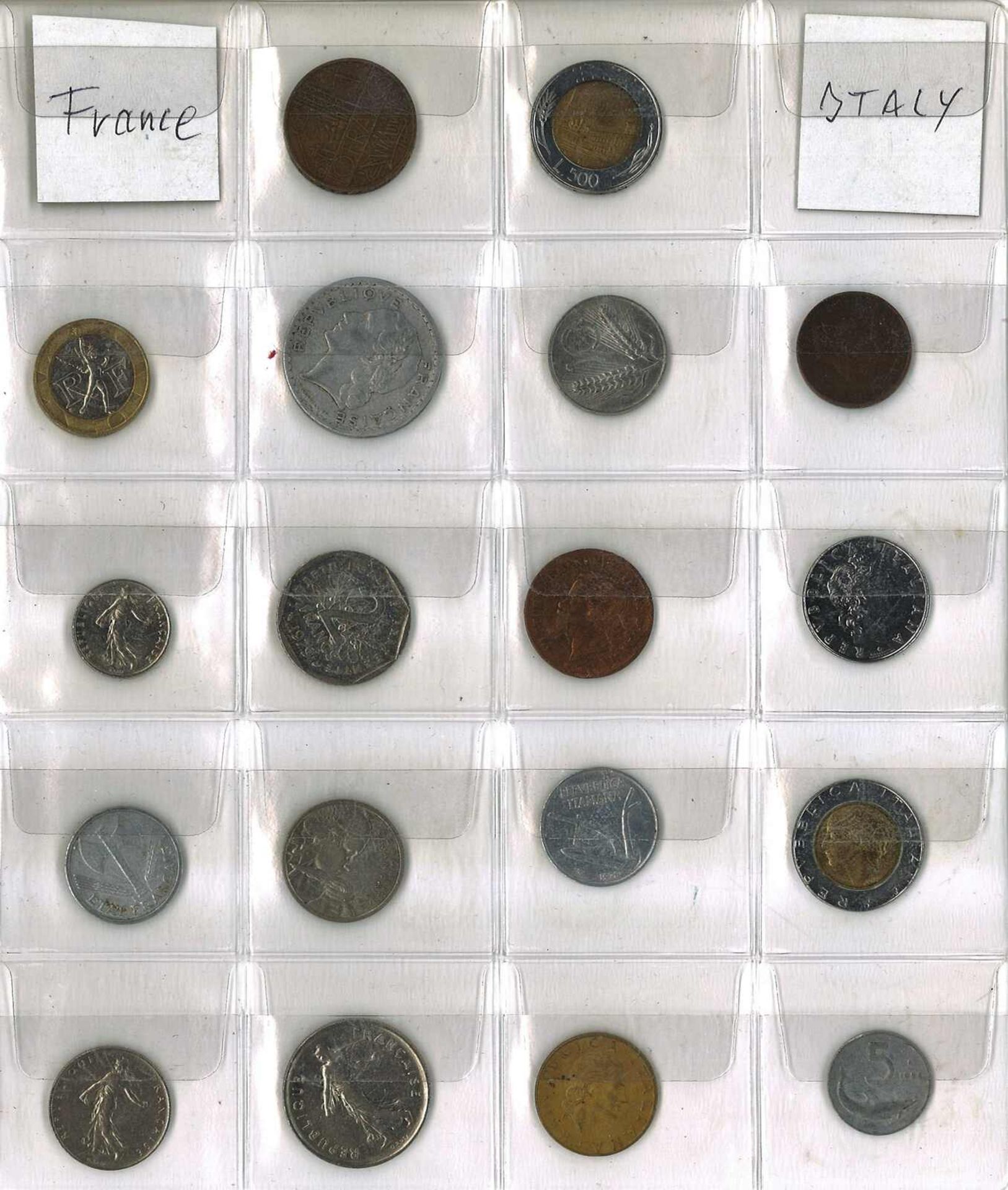 Ein Münzalbum gefüllt mit Umlaufmünzen, dabei auch ältere Stücke, meist Europa.A coin album fi - Image 3 of 5