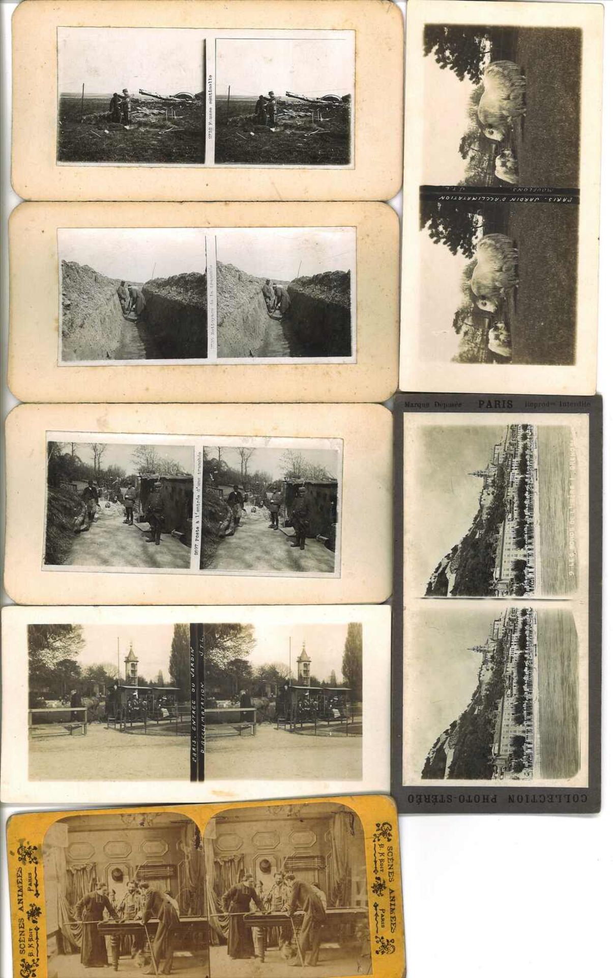 Stereo Bilder 1. Weltkrieg, Stadtansichten Paris, etc. Über 90 Stück. Selten in dieser Menge.Ster - Image 3 of 3