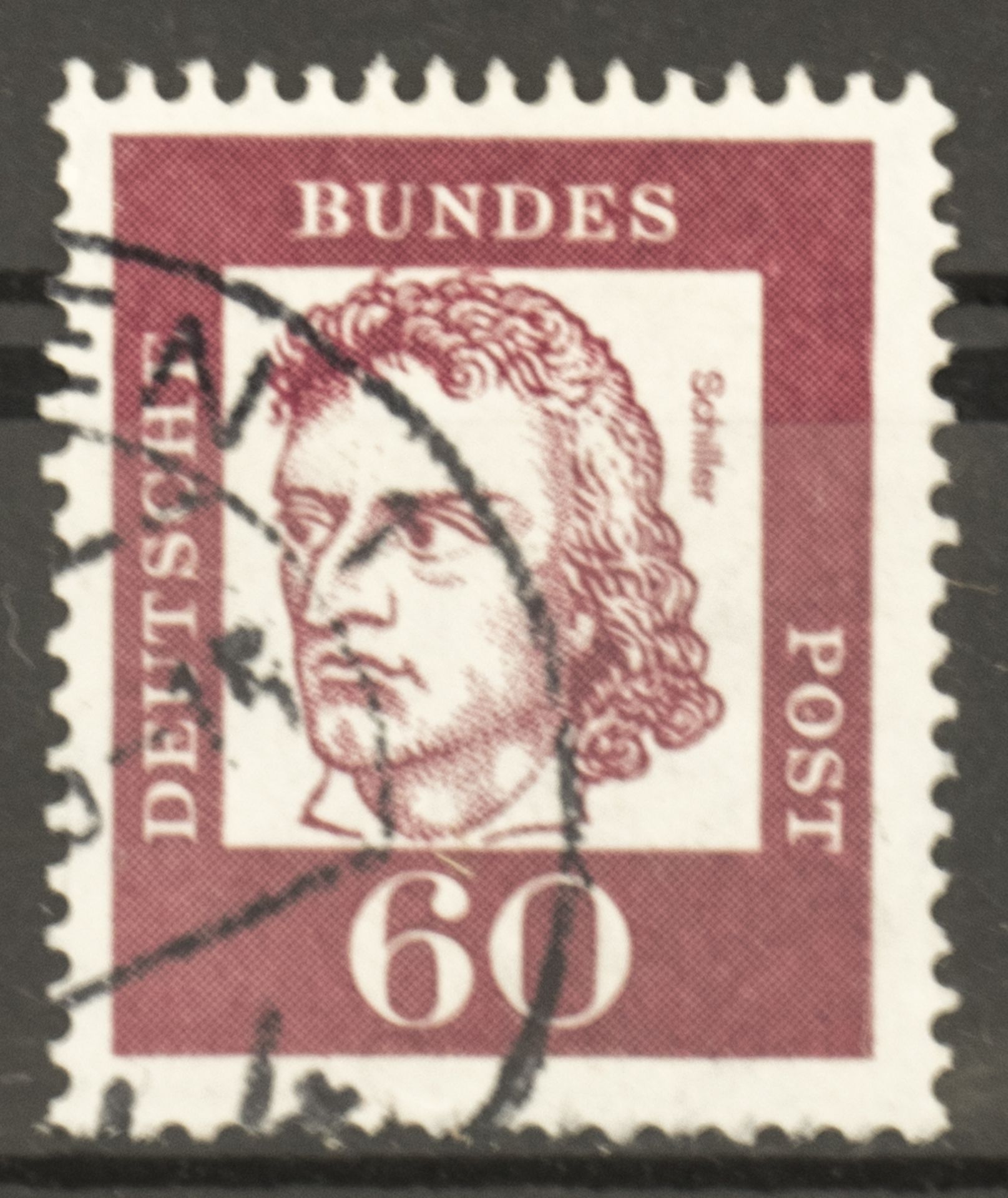 BRD, Mi. - Nr. 357yR. Gestempelt und BRD, Mi. - Nr. 1614, 6er Randstück mit Zählnummer.