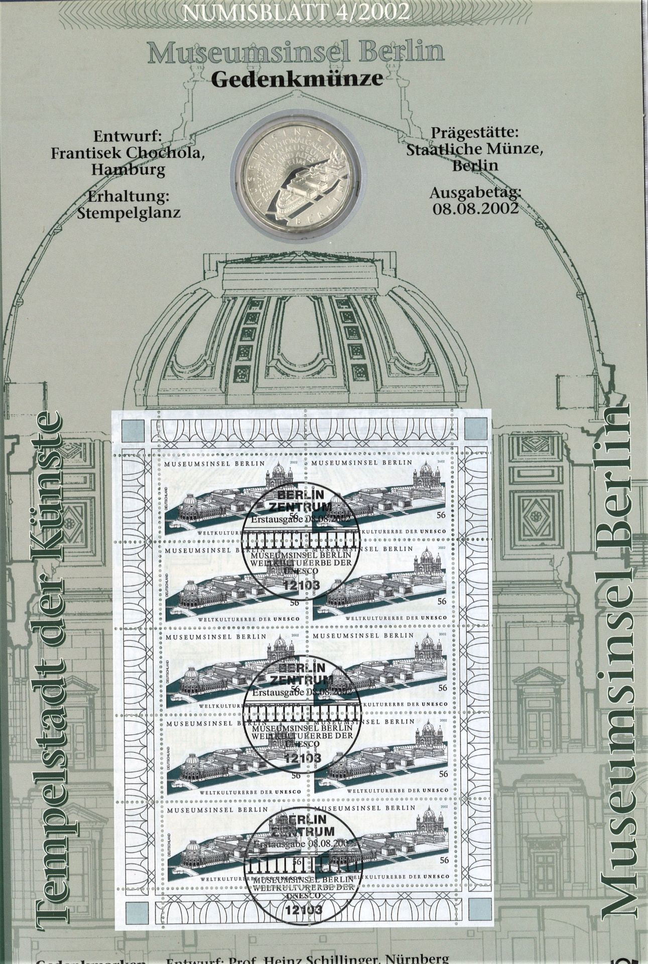 5 Numisblätter, Jahrgang 2002, 5x 10 Euro>/de> - Image 4 of 4