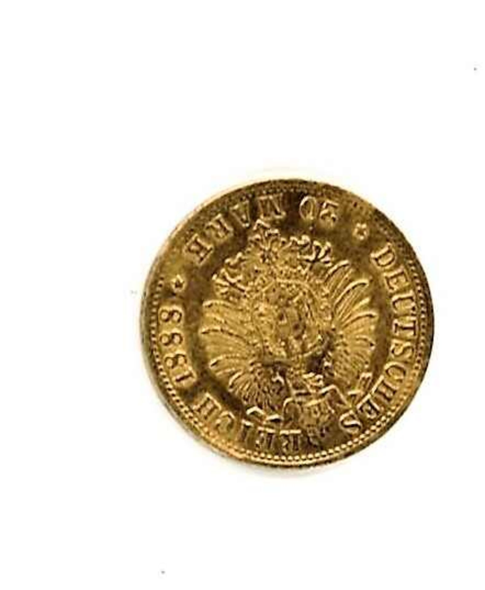 Goldmünze Kaiserreich Preußen, 20 Mark, 1888 A. Zustand: sehr schön - vorzüglich.>/de> - Bild 2 aus 2