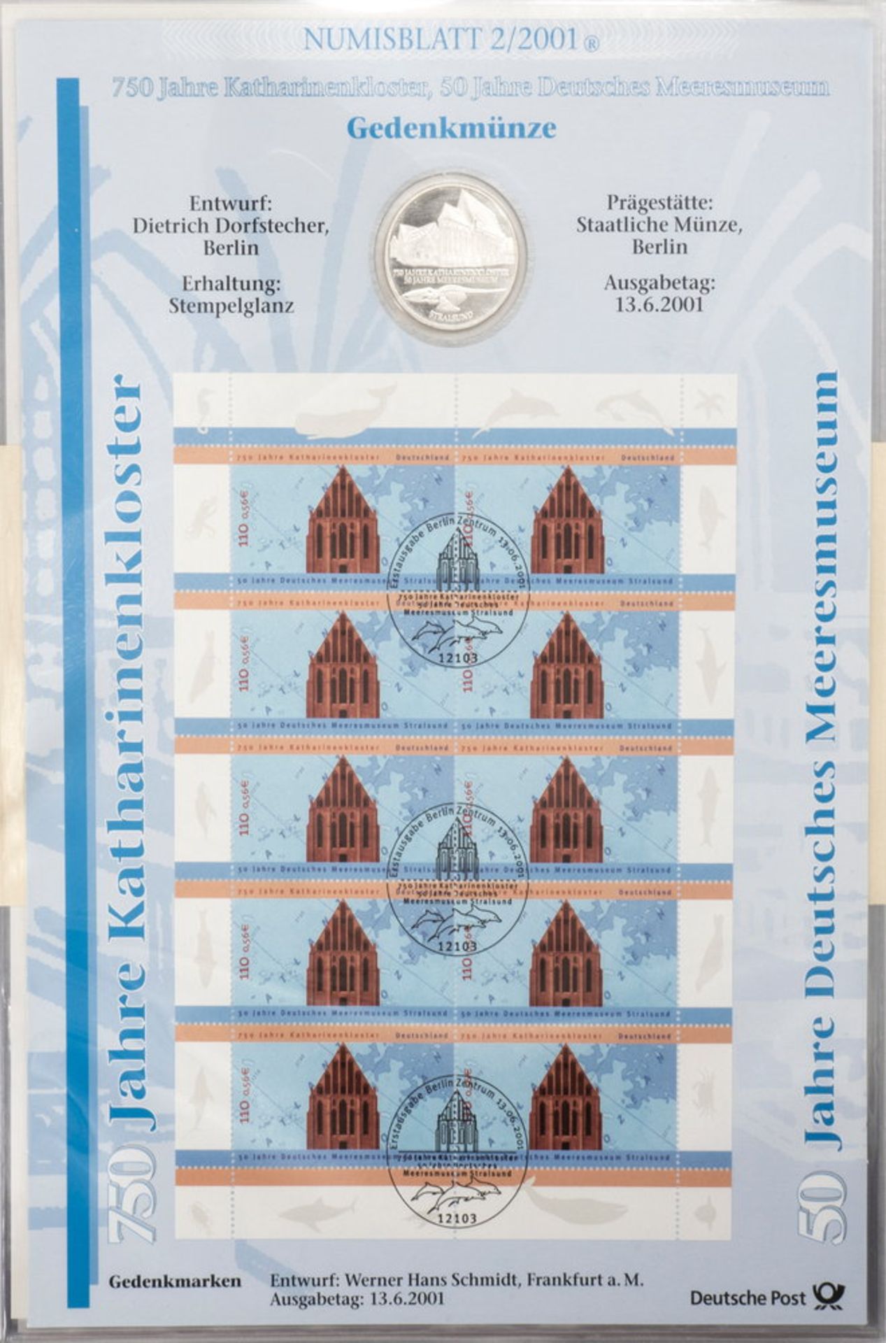 Sammlung Numisblätter, alle Münzen vorhanden. Bestehend aus: 2/2001, 3-5 / 2004, 1 - 5 / 2005 +