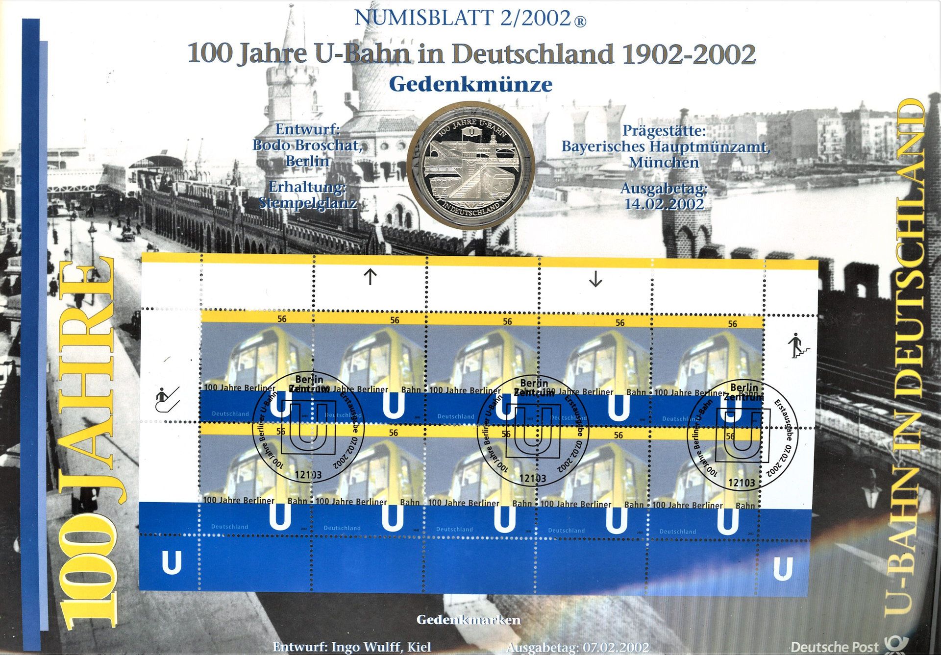 5 Numisblätter, Jahrgang 2002, 5x 10 Euro>/de> - Image 3 of 4