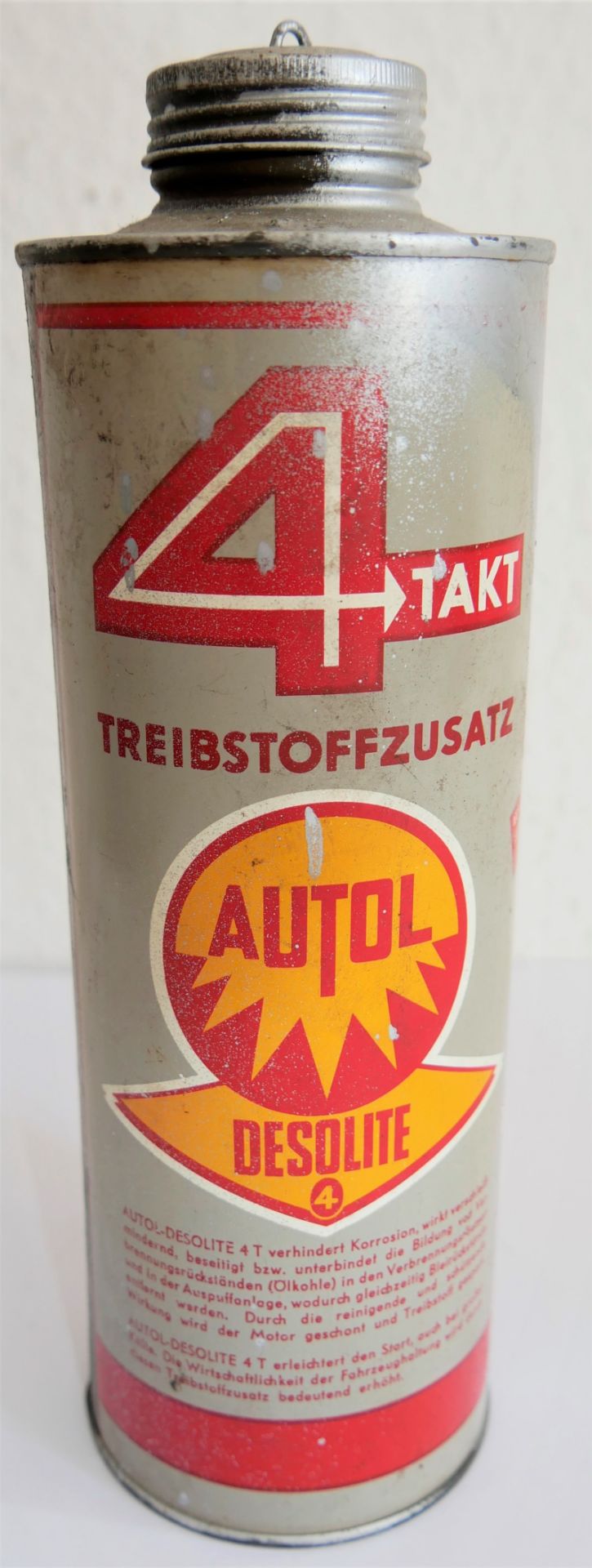 Aus Auflösung einer alten Motorrad Werkstatt! 4 Takt Treibstoffzusatz Autol Desolite. Mit