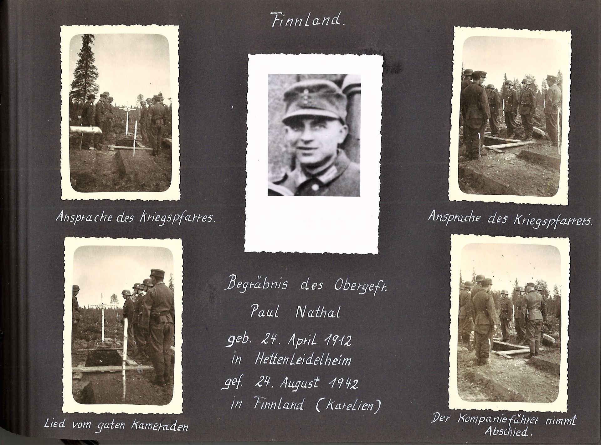 Fotoalbum Kriegserinnerungen 3. Reich, Panzerjägerabteilung, dabei seltenste Urkunde: Getreu - Bild 3 aus 6