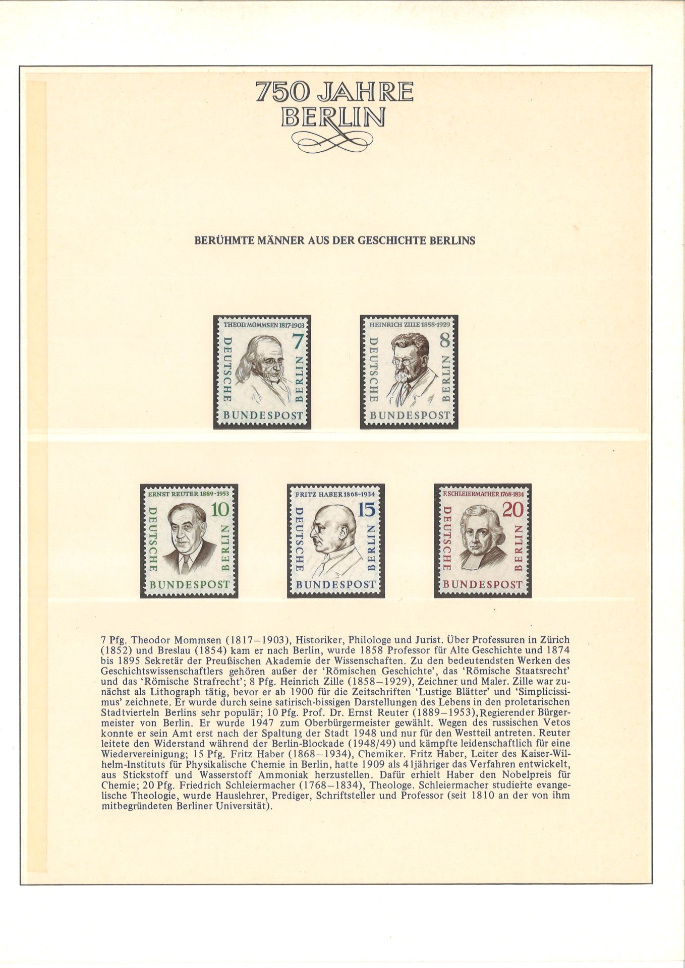 2 große Vordruckalben, 750 Jahre Berlin, enthalten überwiegend Belege und Briefmarken Berlin und - Image 4 of 5