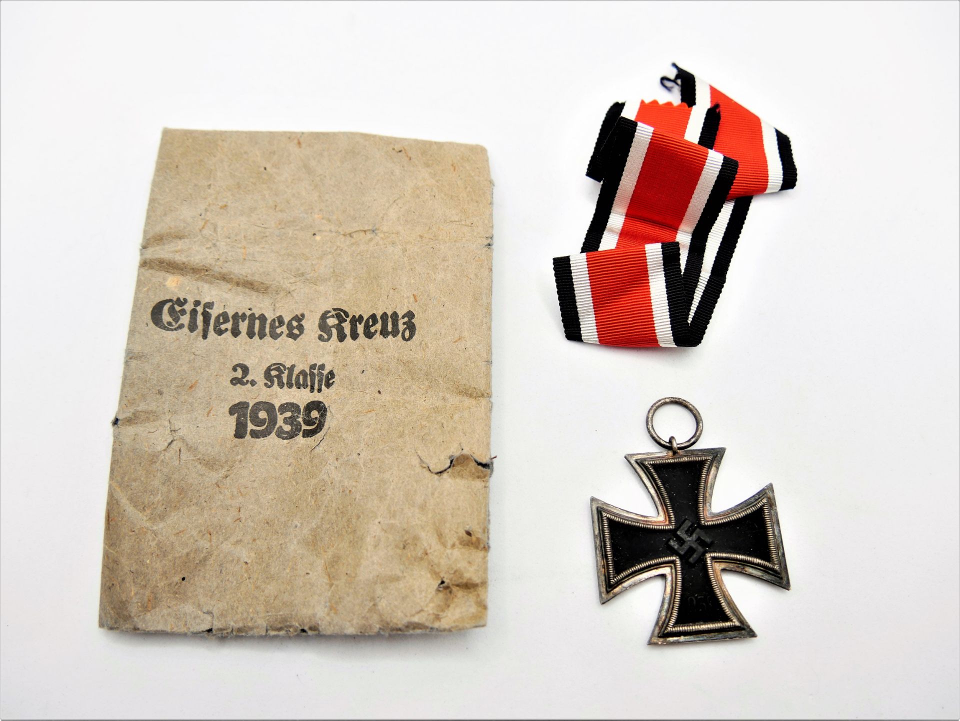 Eisernes Kreuz 2. Klasse, 1939, in Verleihungstüte. Hersteller: Hammer & Söhne, Weringswalde