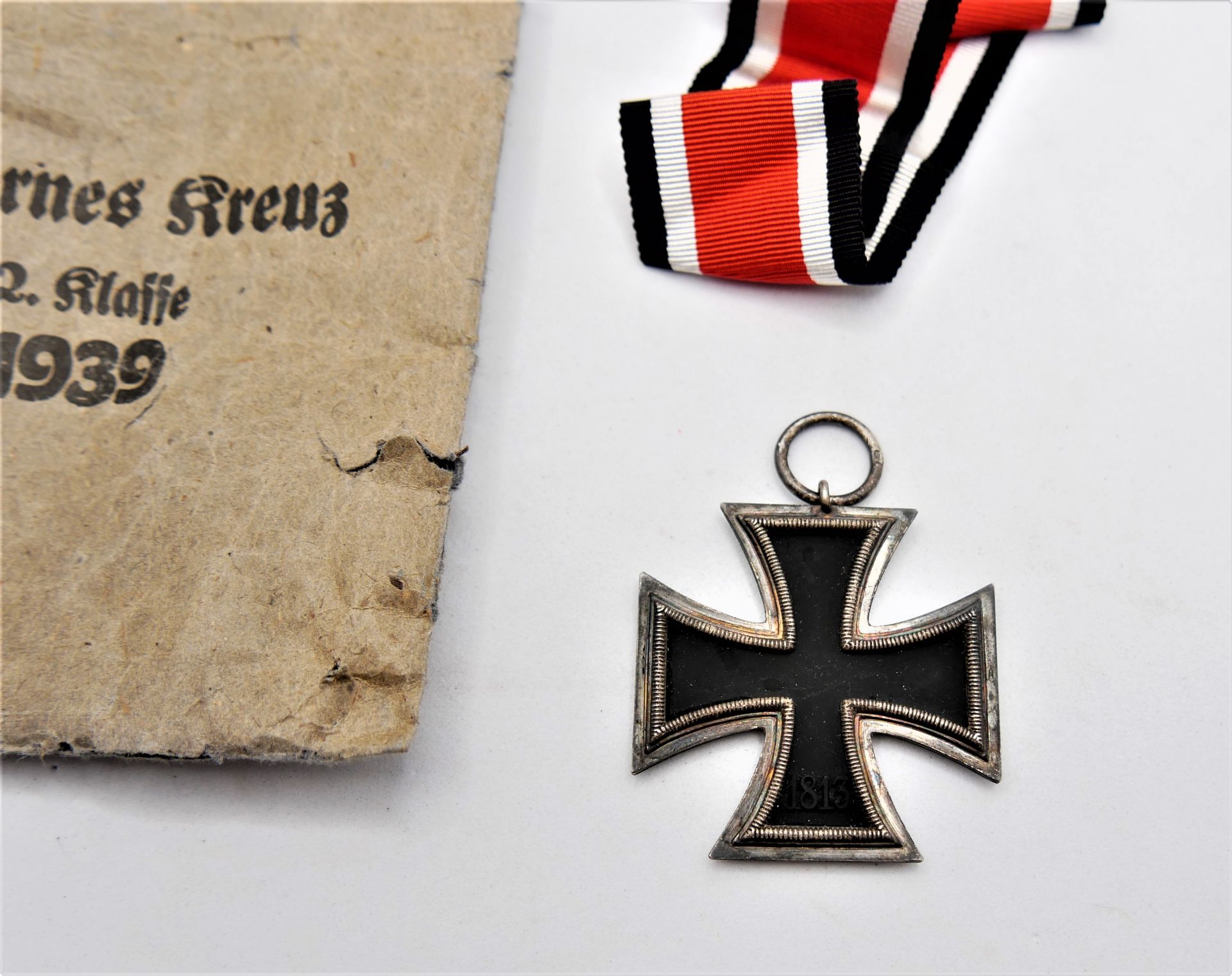 Eisernes Kreuz 2. Klasse, 1939, in Verleihungstüte. Hersteller: Hammer & Söhne, Weringswalde - Image 2 of 3