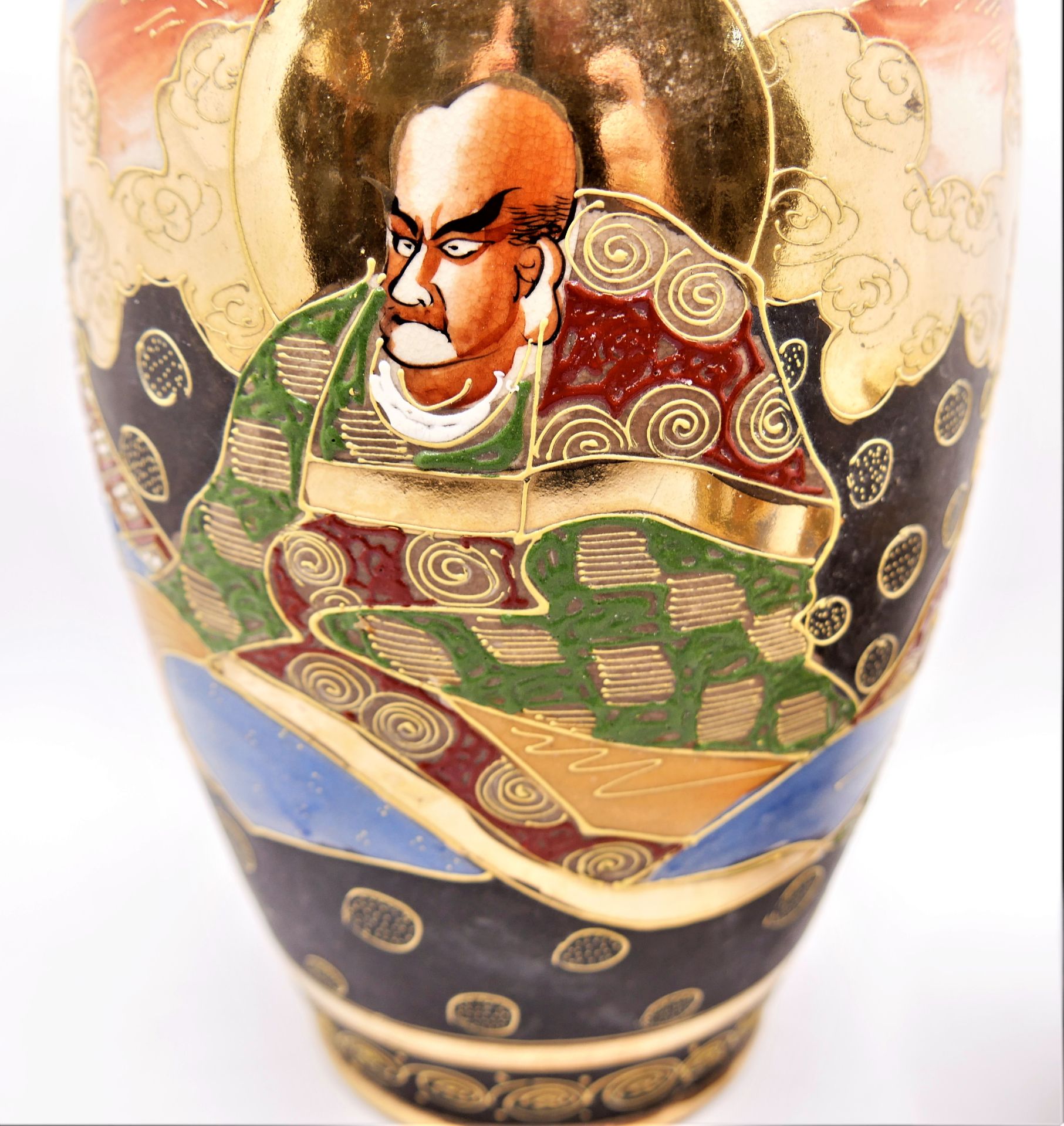 3 Vasen, 1x Höhe ca. 22,5 cm, 2x 11,8 cm. Satsuma Vasen, Asien, guter Zustand - Bild 3 aus 3