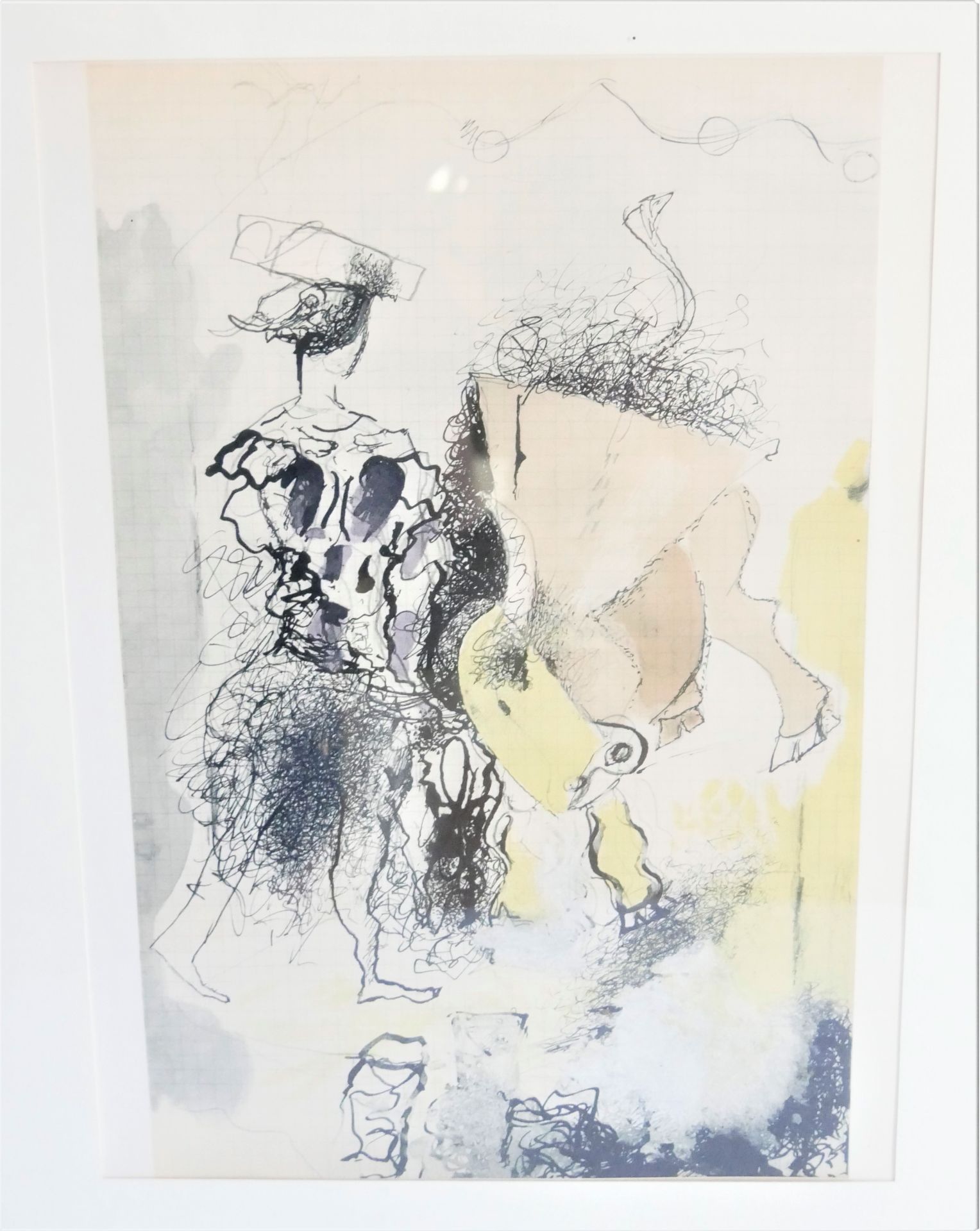 Georges Braque (1882-1963), Farblithographie "Toreros" von Verve Mourlot, Paris 1955. Hinter Glas - Image 2 of 2