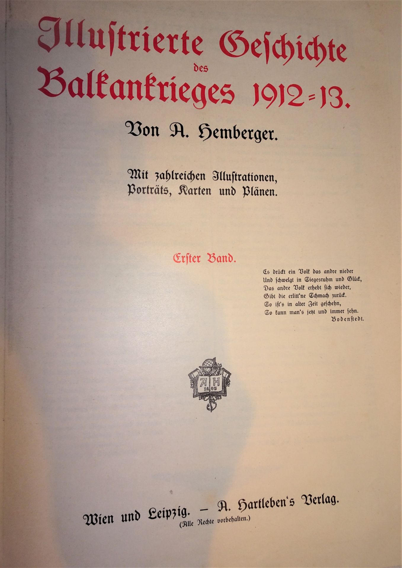 2 Bücher Illustrierte Geschichte des Balkan Krieges 1912/13 von A. Hemberger. Band I und II. - Image 3 of 3