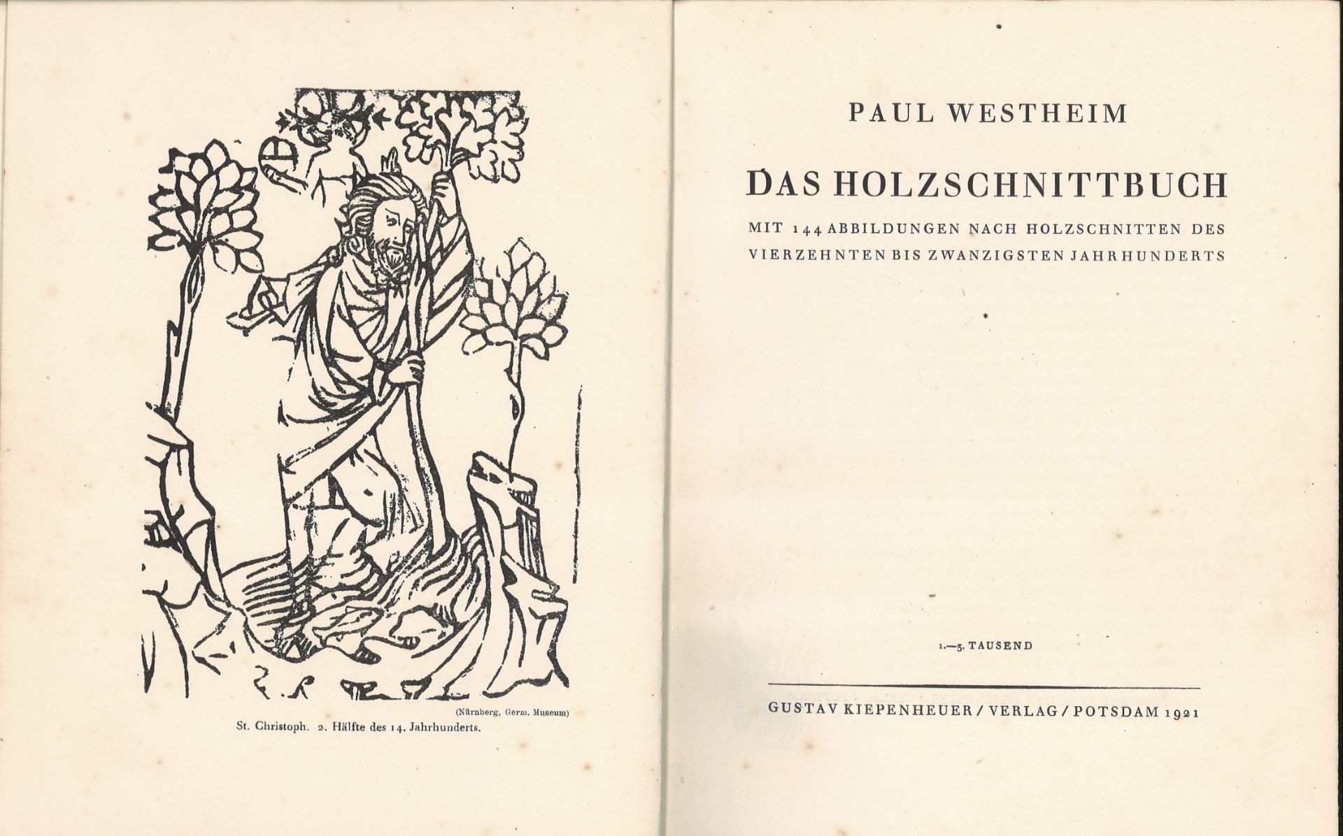 Paul Westheim, Das Holzschnittbuch, Mit 144 Abbildungen nach Holzschnitten des vierzehnten bis