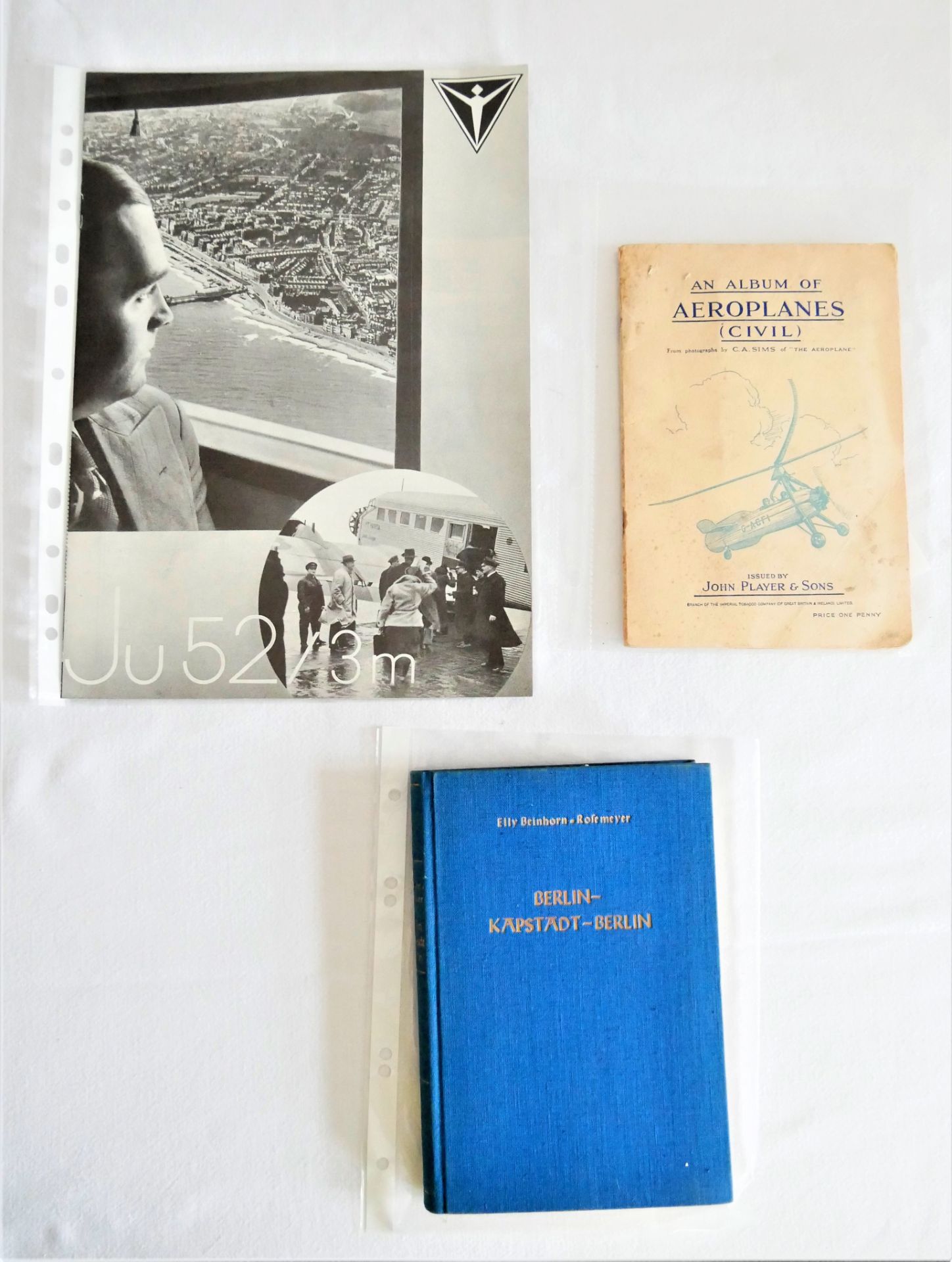 Dreimal Thema Luftfahrt: 1) Berlin-Kapstadt-Berlin von Elly Beinhorn-Rosemeyer 1939, gebunden 158