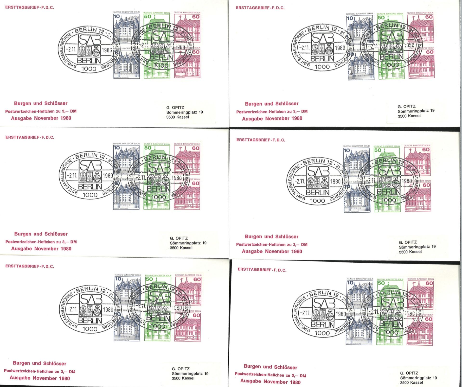 Berlin, Zusammendrucke W 75/76, 44mal auf Schmuck FDC 2.11.80, Michel Wert 1677 Euro - Image 2 of 6