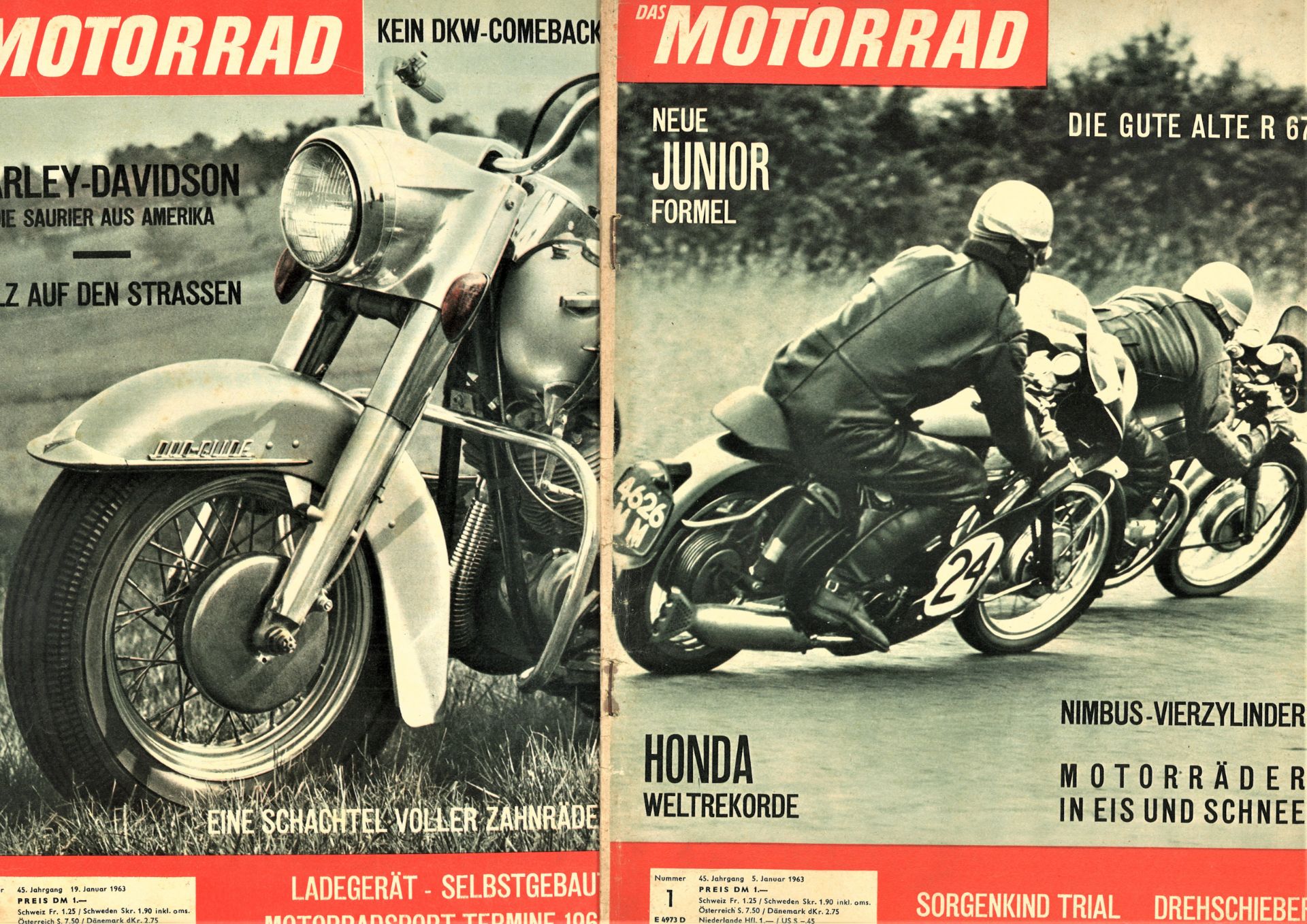 Das Motorrad, Magazin, hier 45. Jahrgang, 1963, Nr. 1 - 5