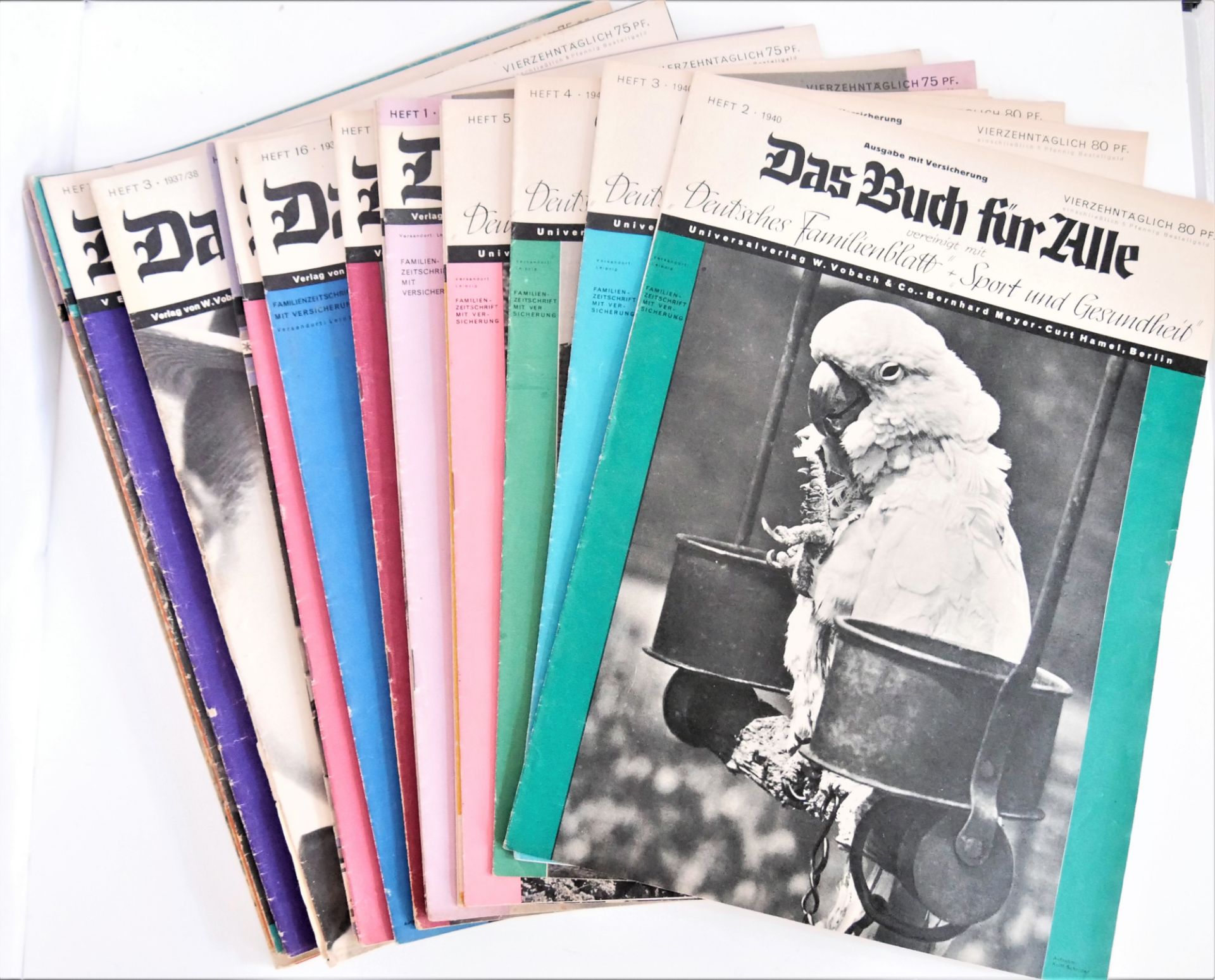 Lot Magazine "Das Buch für Alle", Heft 8 & 9 - 1935/36, Heft 2, 3, 6 & 7 - 1936/38, Heft 3 & 9 -