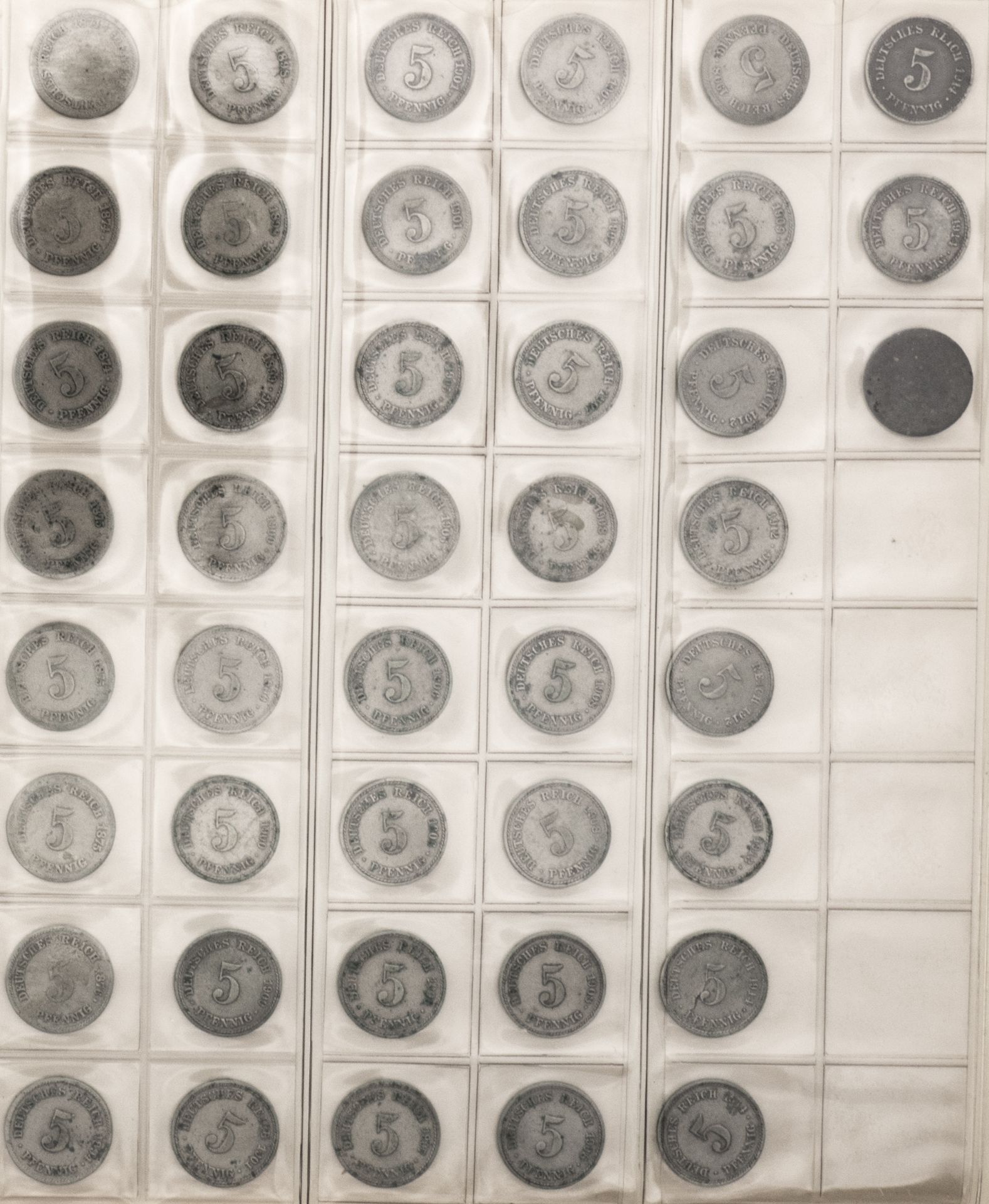 Deutschland, Sammlung 5 Pfennig - 50 Pfennig - Münzen vom Kaiserreich bis BRD. Dabei auch 1.- DM und - Image 2 of 12