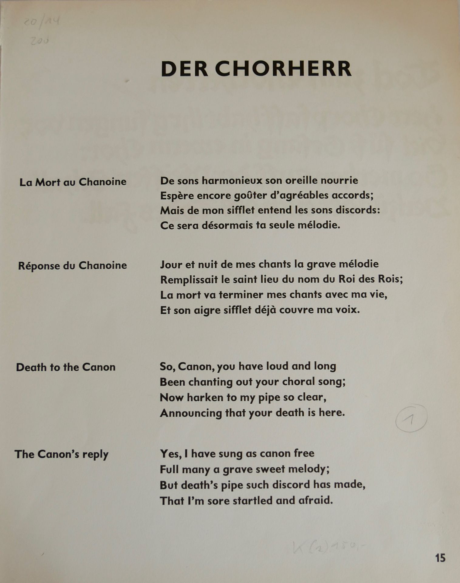 HAP Grieshaber (1909-1981),Gesamtblatt mit Text Der Chorherr "Memento Mori", Farbholzschnitt.