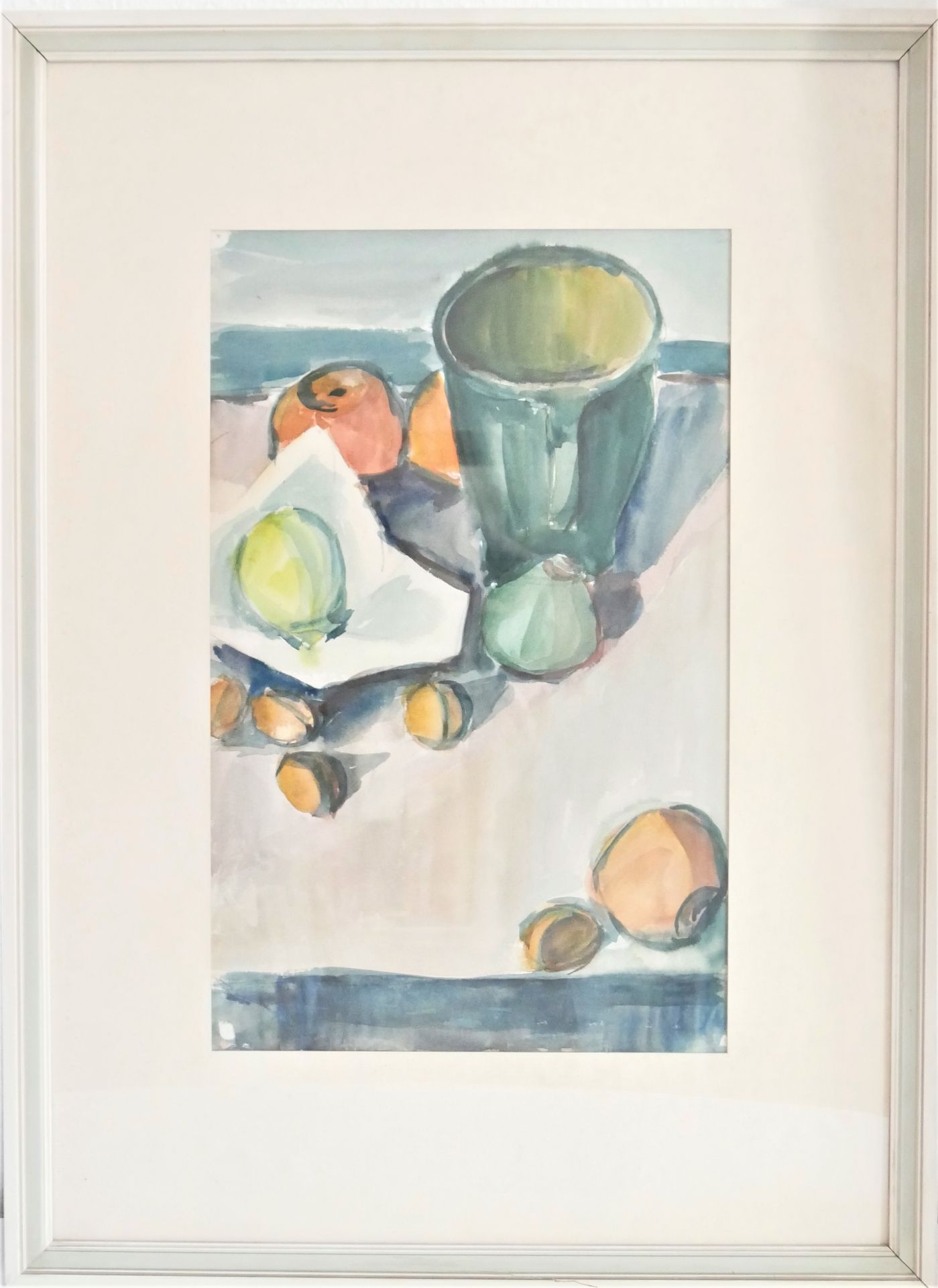 Walter Markert (1926-2006), Aquarell auf Papier "Stilleben mit Früchten", 1967, hinter Glas gerahmt. - Bild 2 aus 3