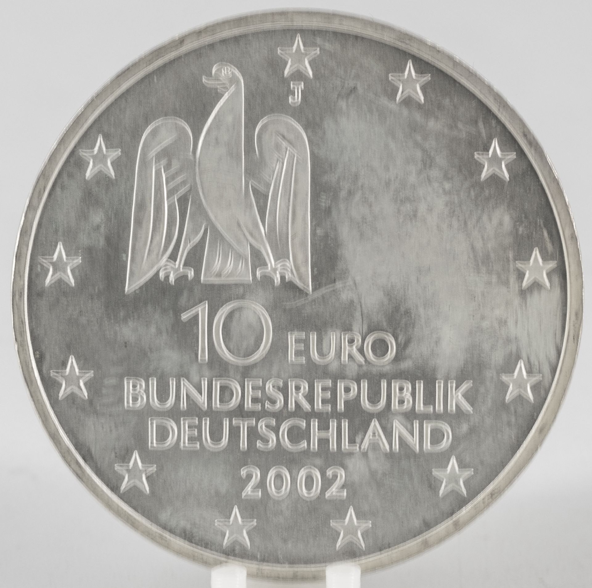 Deutschland 2002, 10.- Euro - Silbermünze "Documenta Kassel". Silber 925, Gewicht: ca. 18 g. - Image 2 of 2