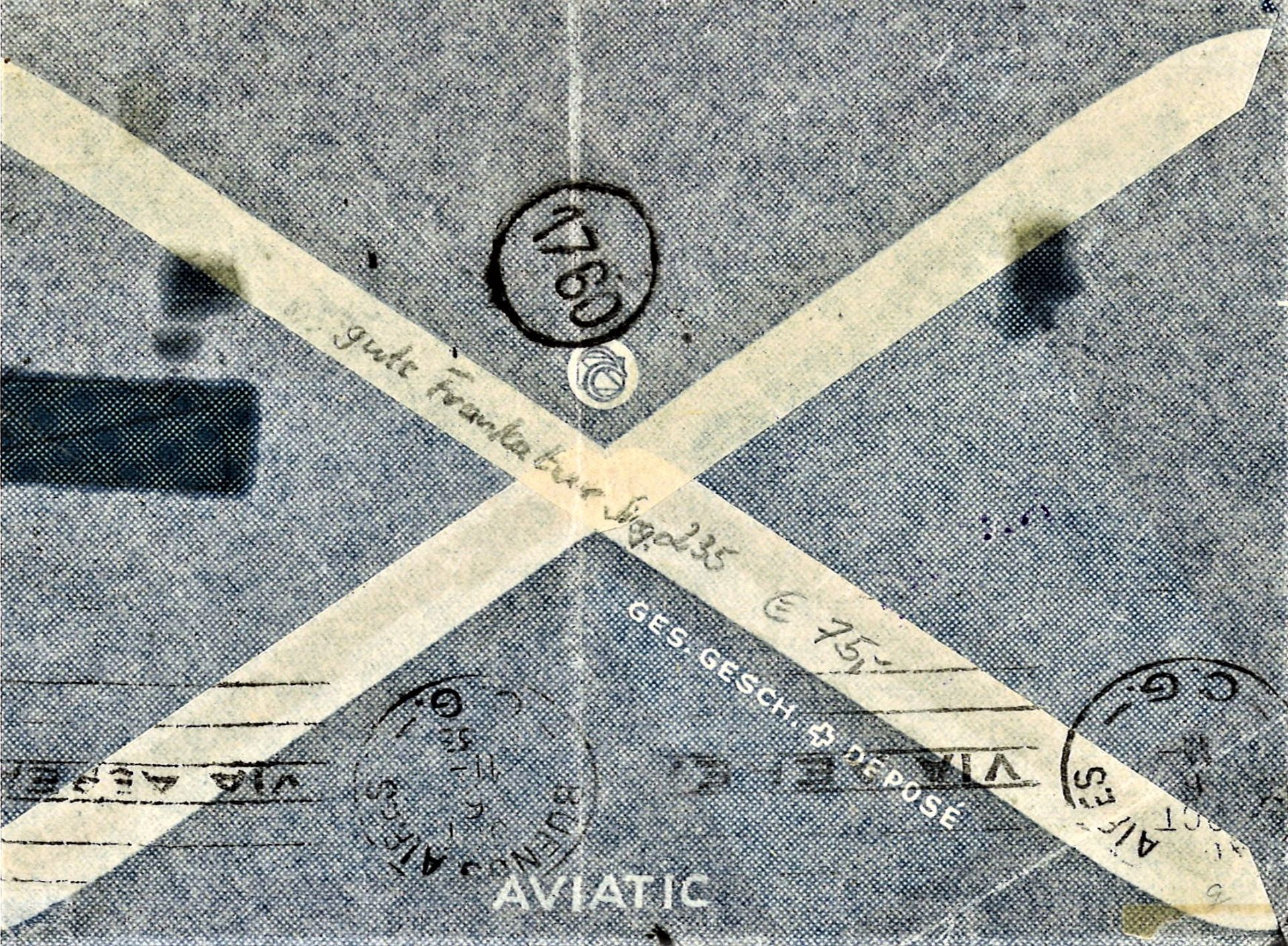 Zeppelinbrief "8.Südamerikafahrt 1933" Zuleitungspost von der Schweiz mit Flugpostmarke Michel Nr. - Image 2 of 2