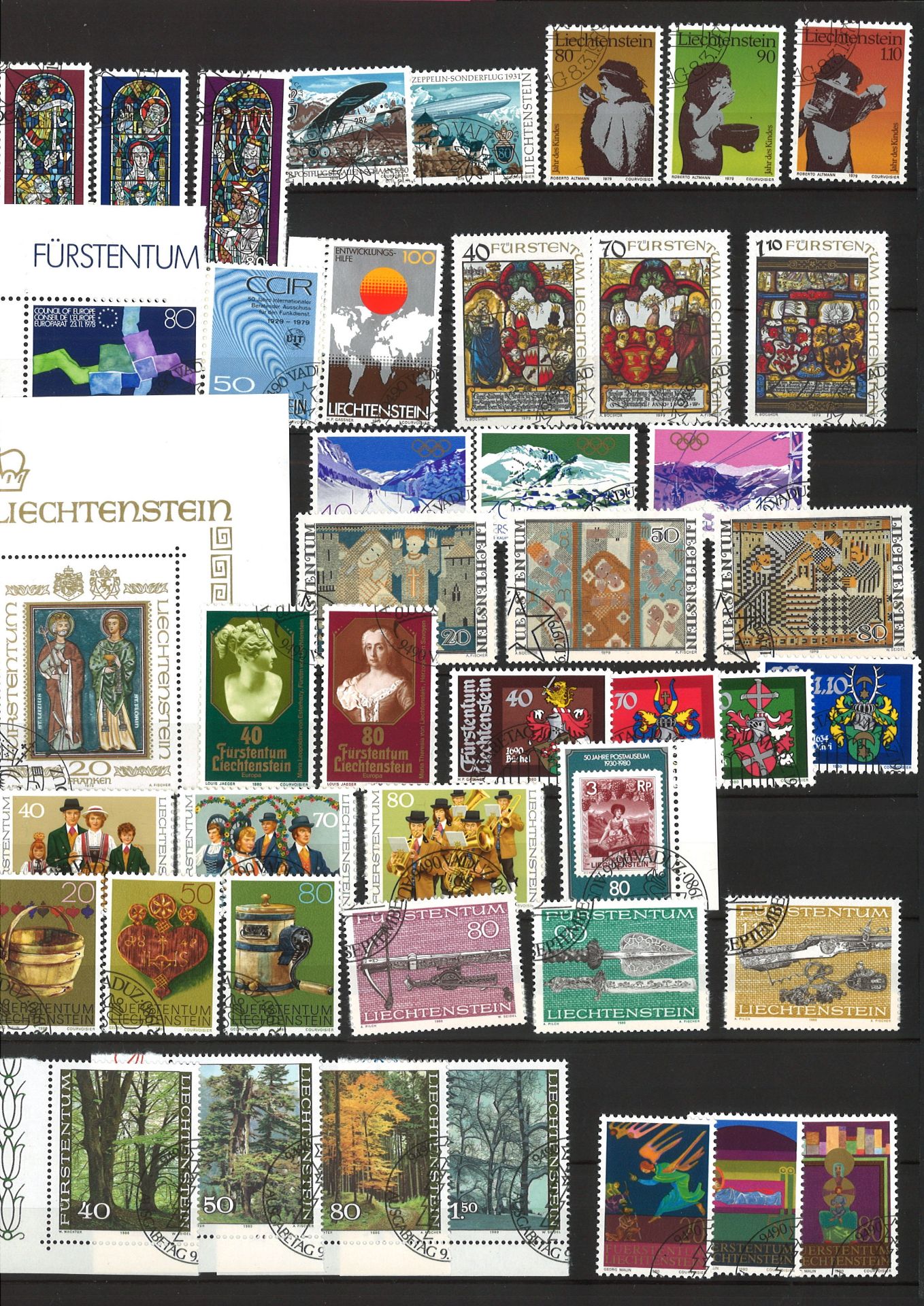 Fürstentum Liechtenstein, Teilsammlung gestempelt, schöne Versandstellenstempel (nicht alle Seiten - Bild 3 aus 9